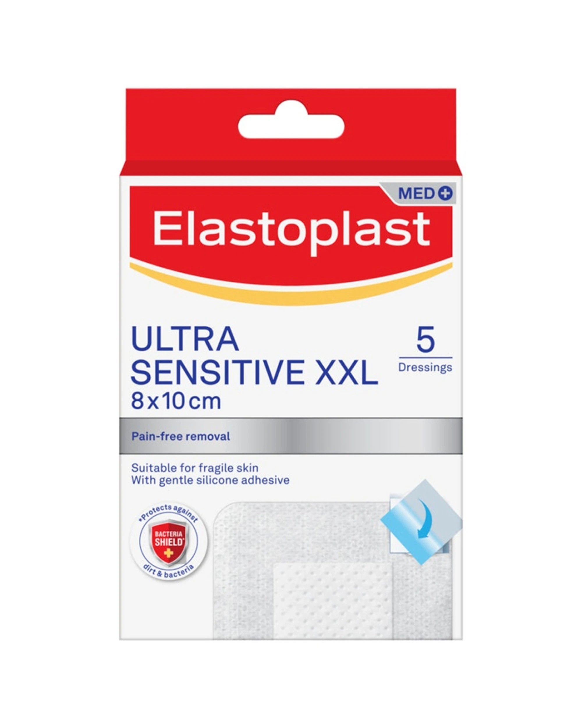 2 Elastoplast Ultra Sensitive XXL Wound Dressing 5 Pack - Clear, 2 of 3