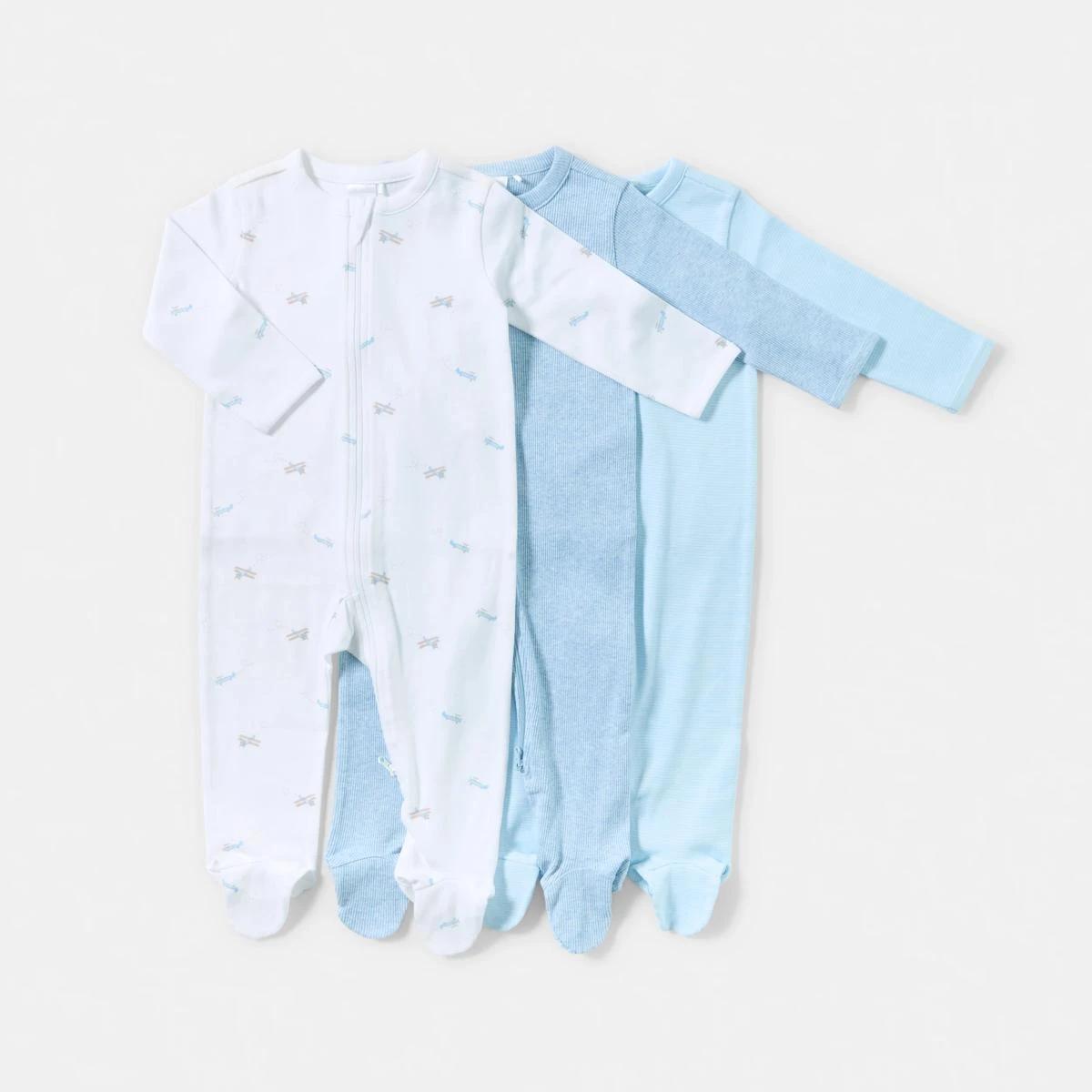 1 3 Pack Coveralls BLUE AEROPLANES, 1 of 8