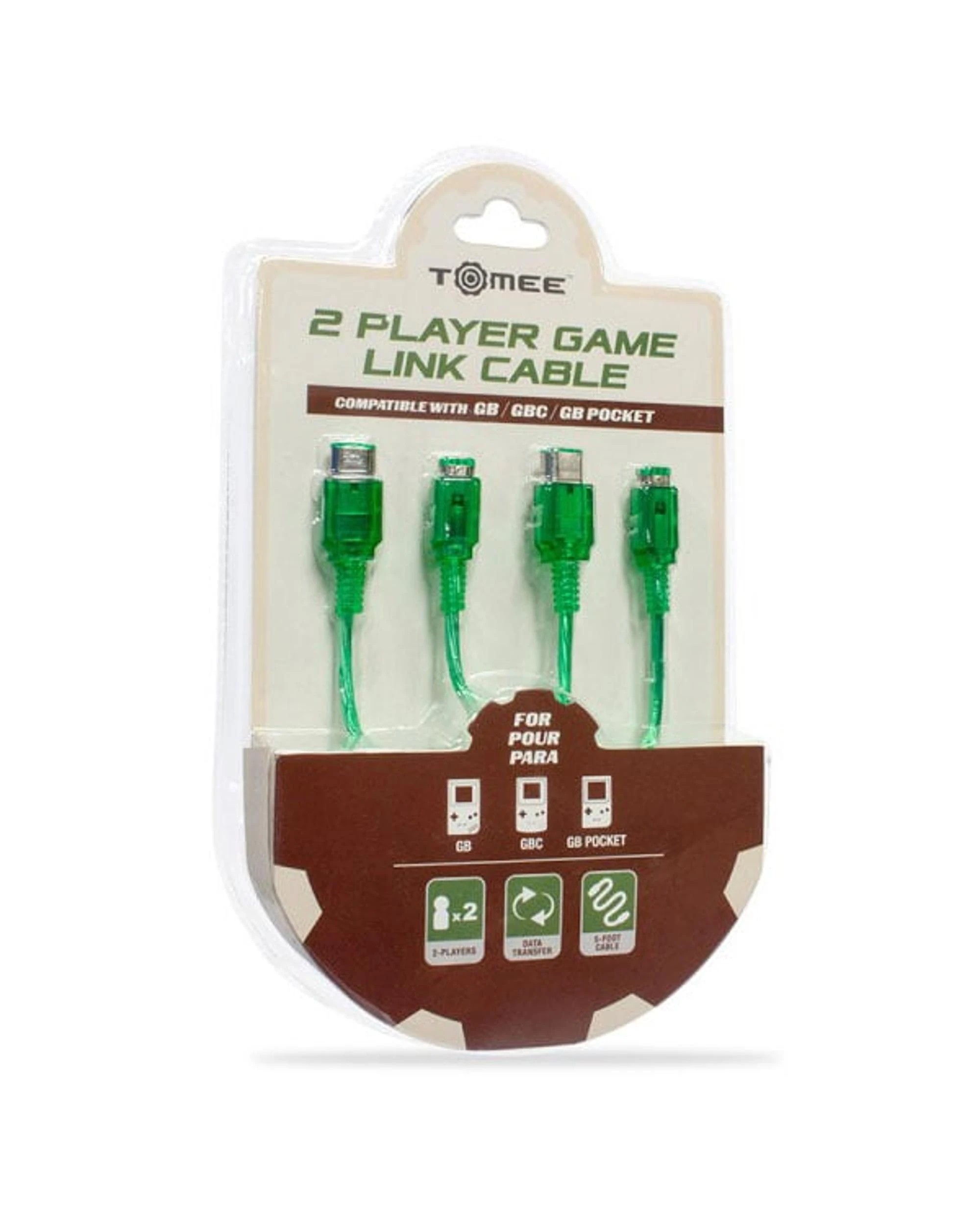 1 Tomee 2 Player Link Cable Green for Gameboy Color, 1 of 1