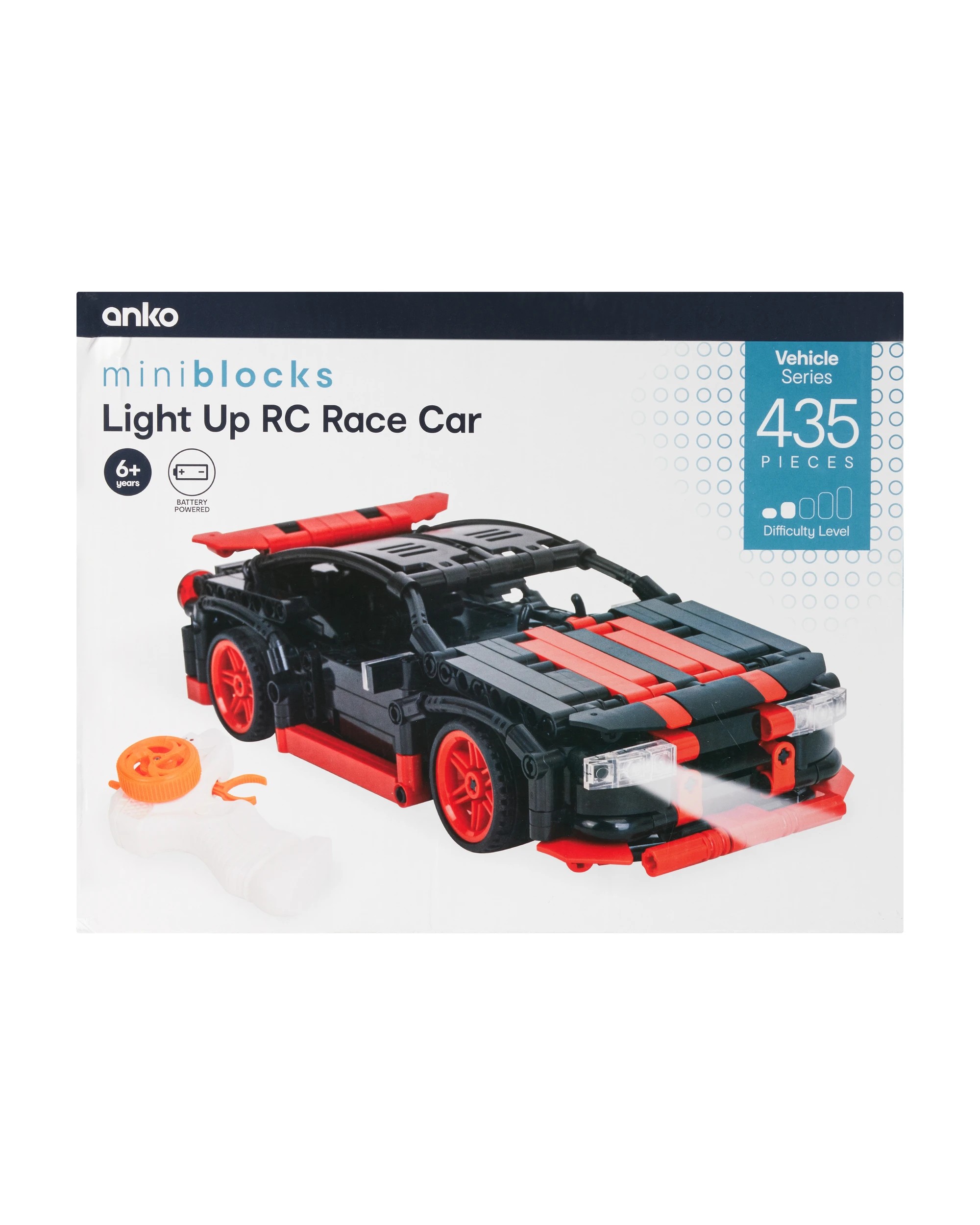 7 435 Piece Mini Blocks Vehicle Series: Light Up Remote Control Race Car, 7 of 7