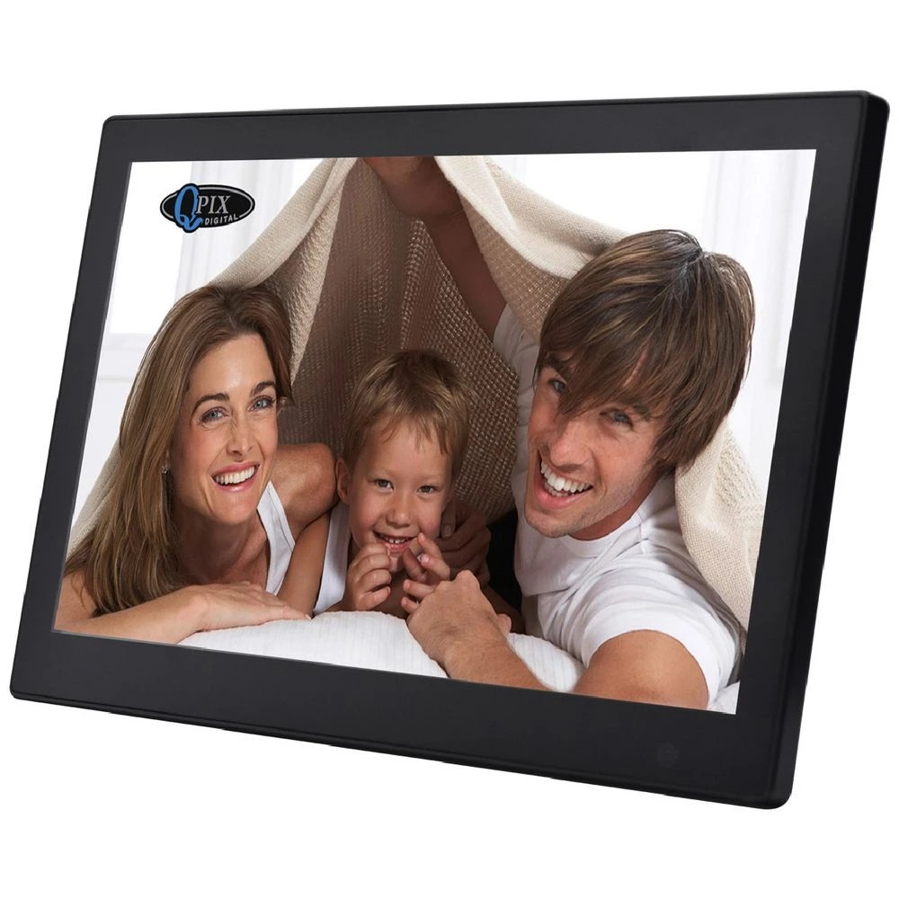 1 QPIX 10" Digital Photo Frame Full Function Black, 1 of 1