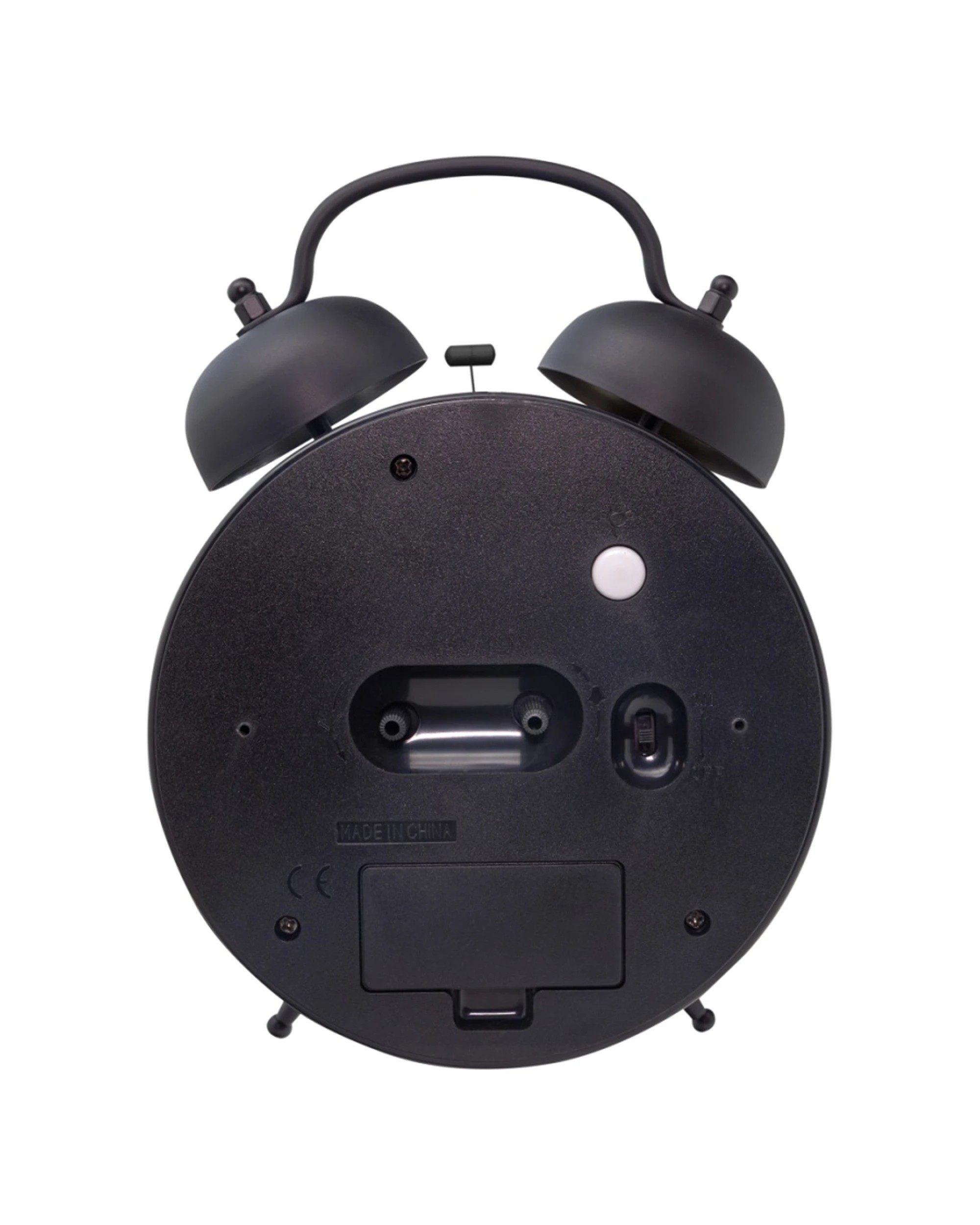 3 NEXTIME Amsterdam Alarm Clock Double Bell Silent Sweep Movement Night Light - Black, 3 of 8