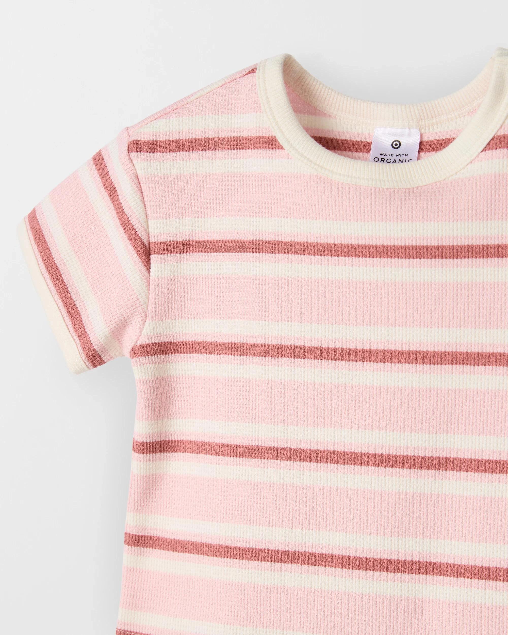 5 Target Organic Cotton Baby Waffle Top and Short 2 Piece Set PINK, 5 of 5