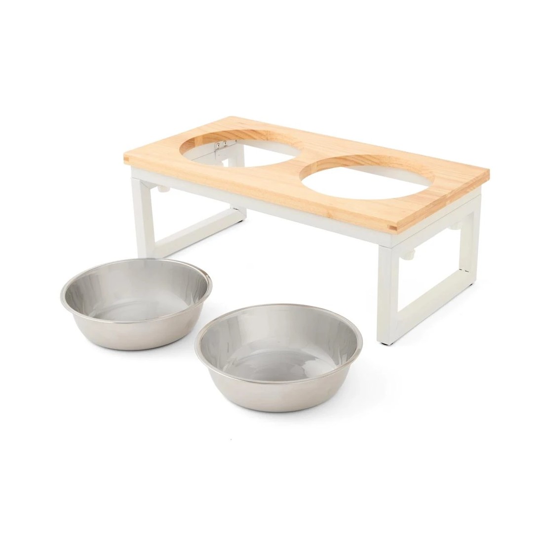 3 Pet Bowl Metal Wood Elevated, 3 of 8