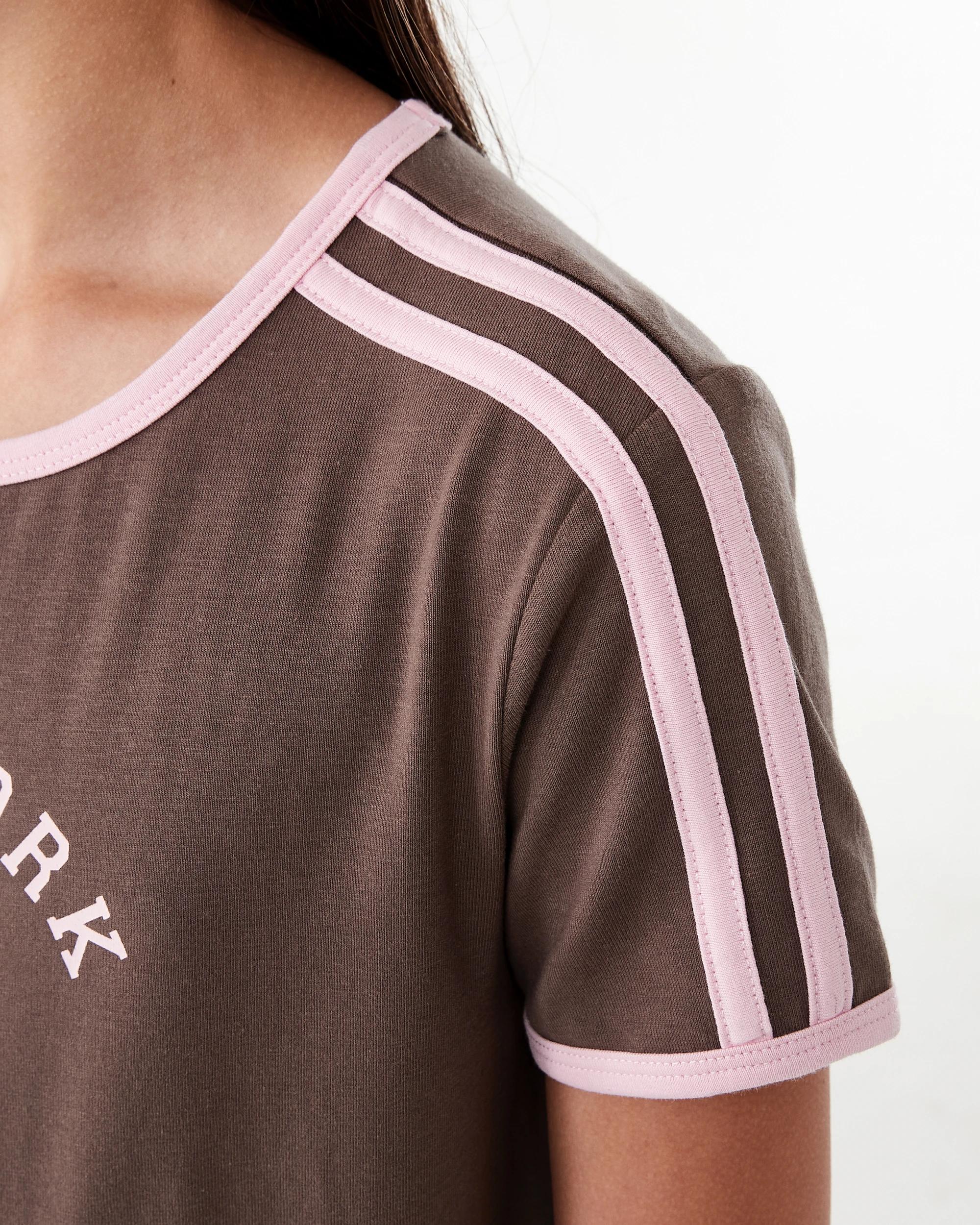 5 Short Sleeve Ringer T-shirt Brn Ny, 5 of 7