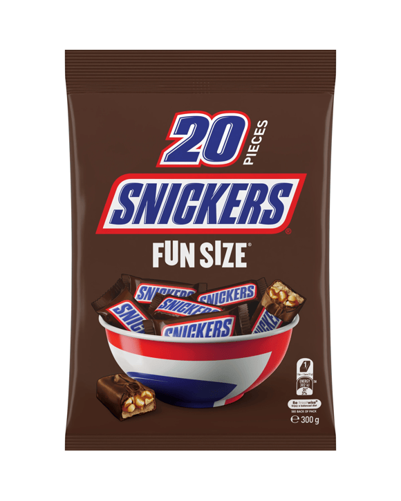 20 Piece Snickers Fun Size Snack and Share Bag 300g