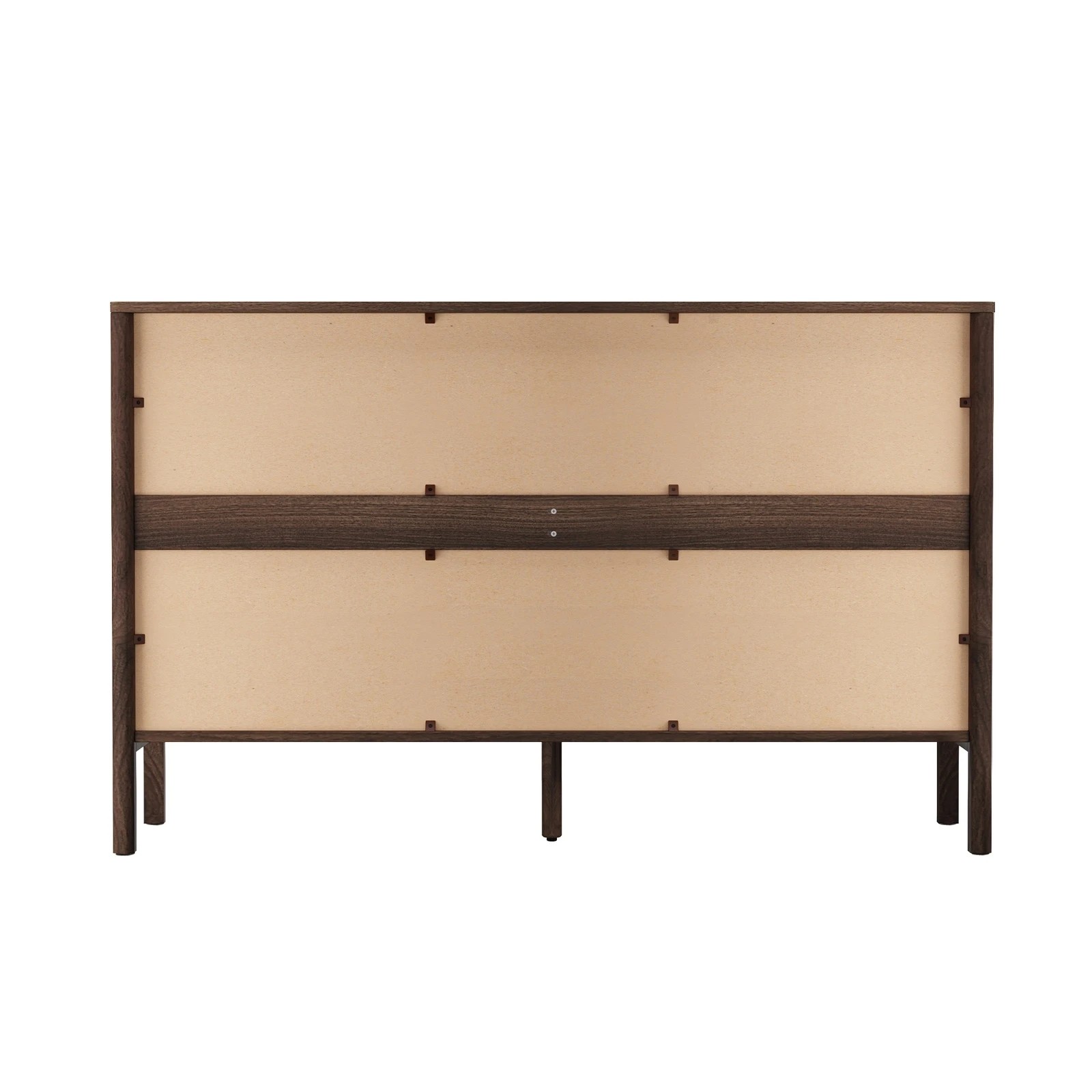8 Oikiture 6 Chest Of Drawers Dresser Lowboy Storage Handle-Free Bedroom - Brown, 8 of 8