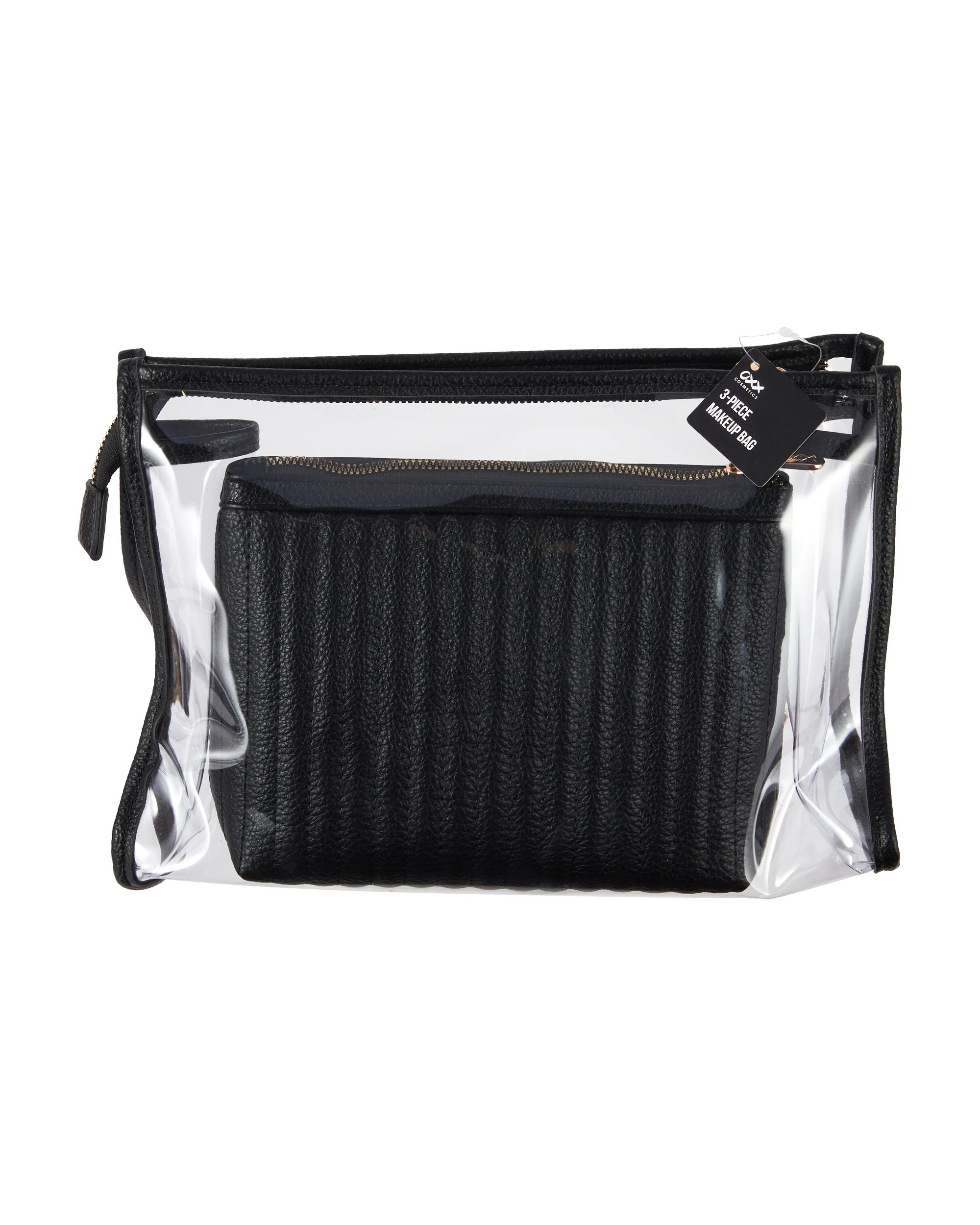 6 OXX Cosmetics 3 Piece Makeup Bag - Black, 6 of 6