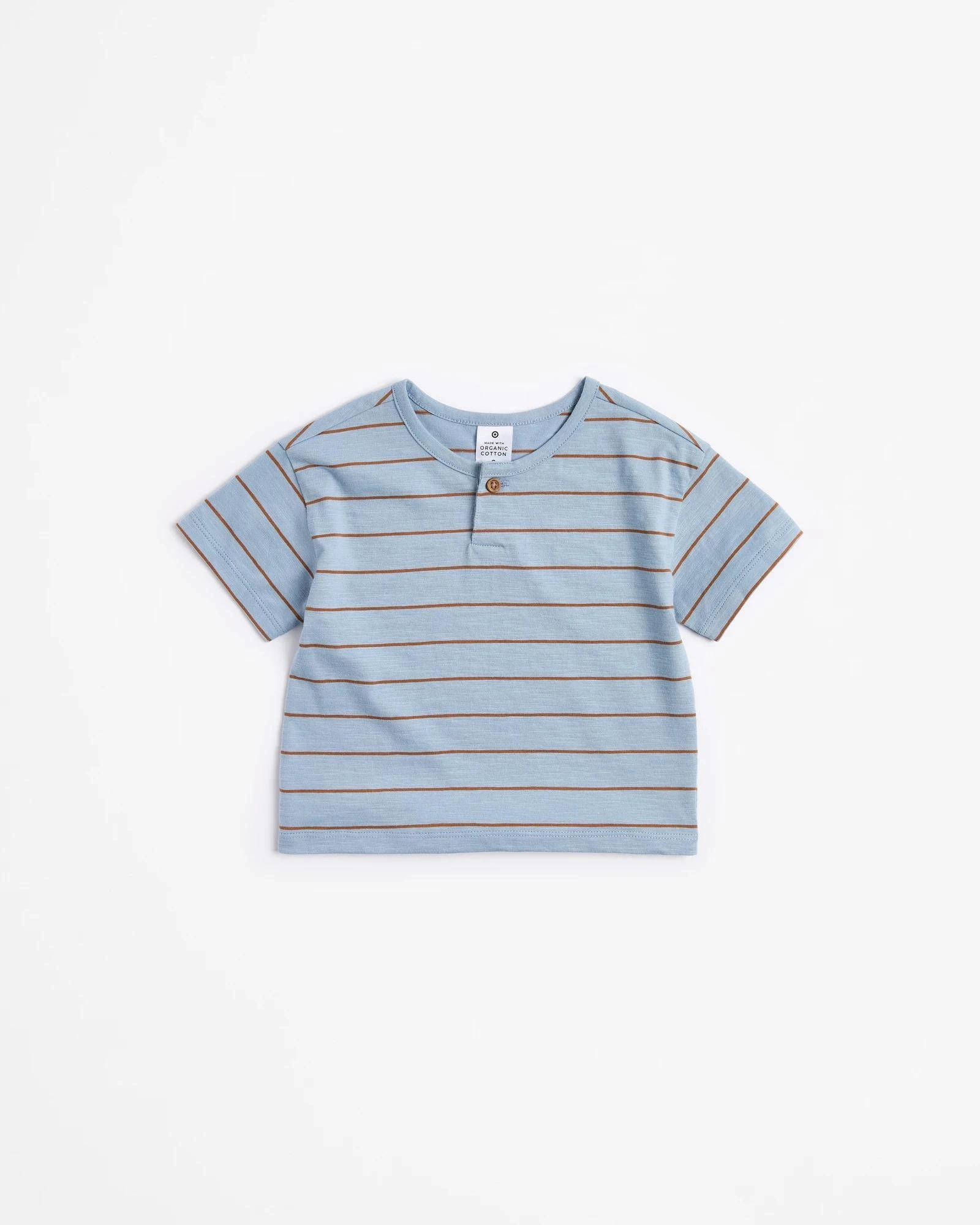 3 Target Baby Baby Organic Cotton Henley T-shirt 2 Pack OATMEAL STRIPE, 3 of 4