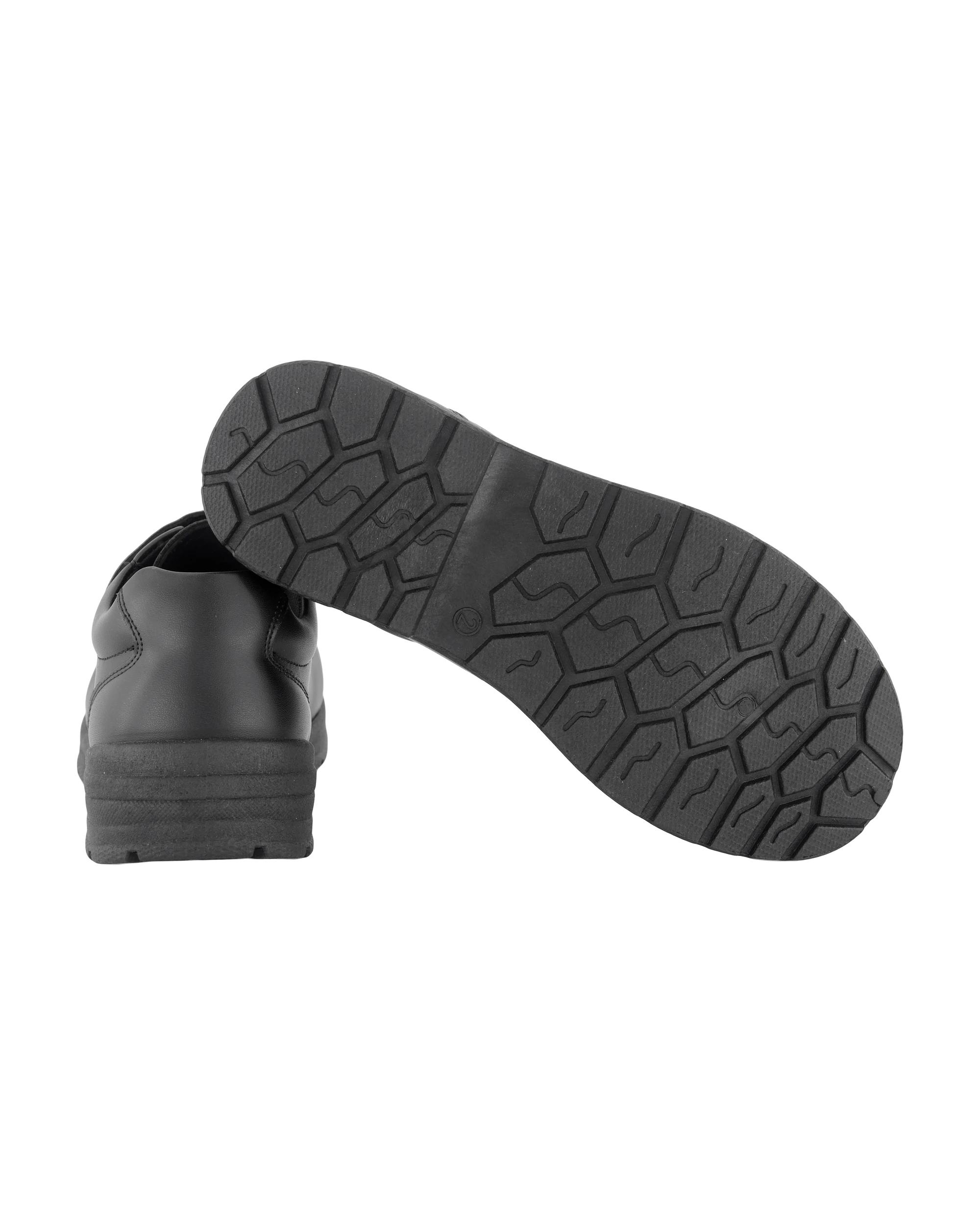 5 Senior Dean Double Strap School Shoes Black, 5 of 5