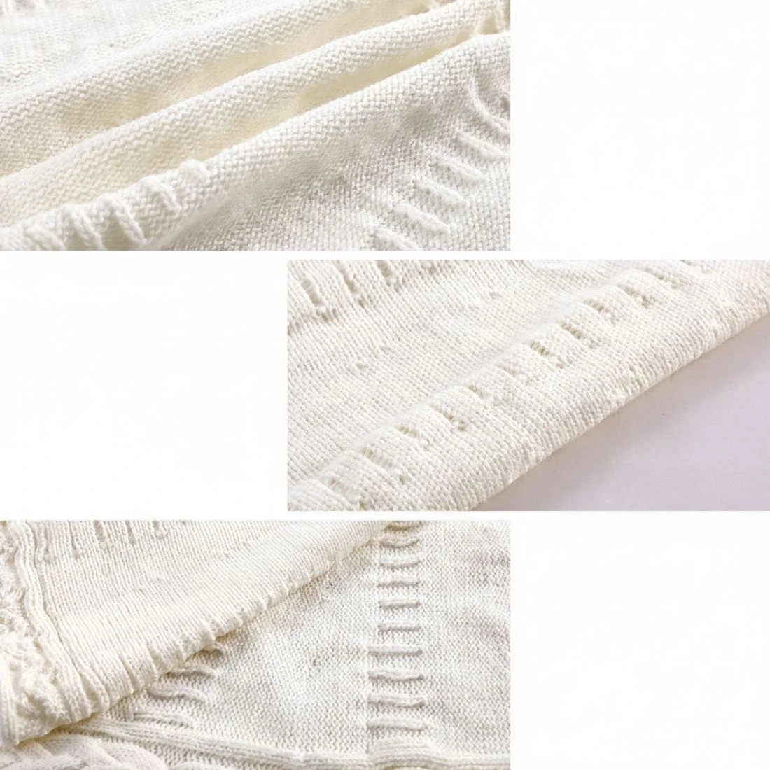 6 Jingle Jollys Christmas Tree Skirt 120cm Knitted Xmas Tree Ornaments Decor - Beige, 6 of 6