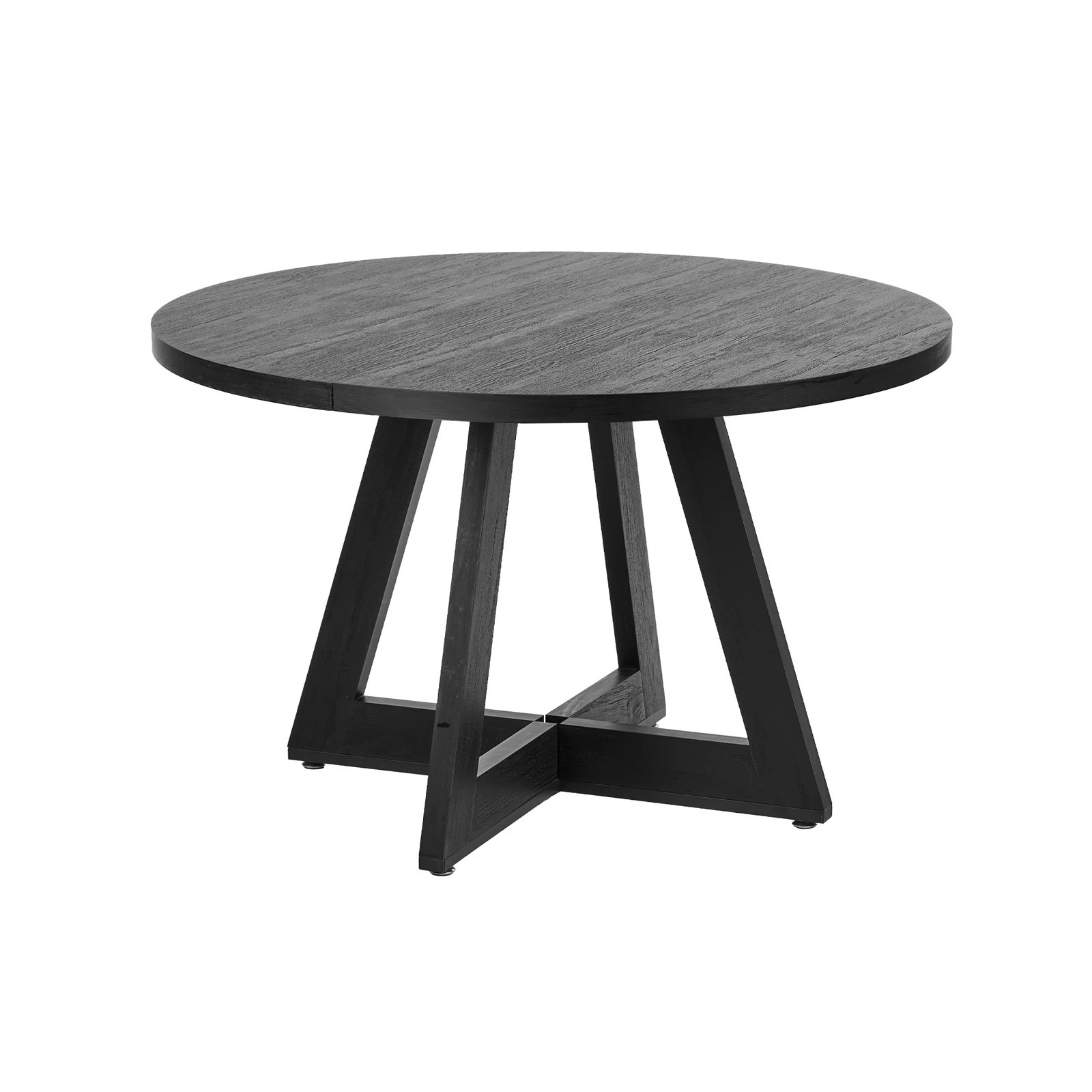 8 Oikiture 120cm Round Dining Table Wooden Kitchen Furniture Black, 8 of 10