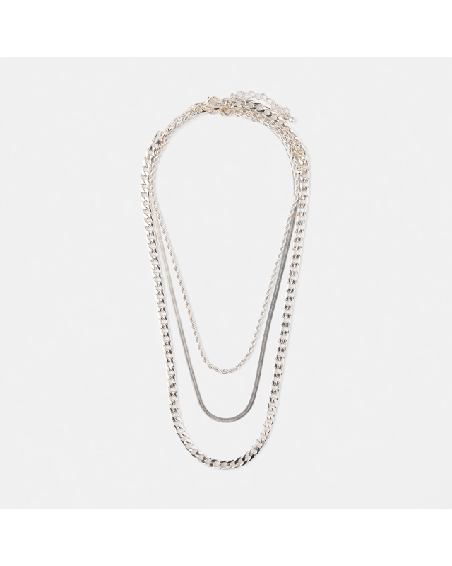 3 Pack Essential Chain Necklace - Silver 