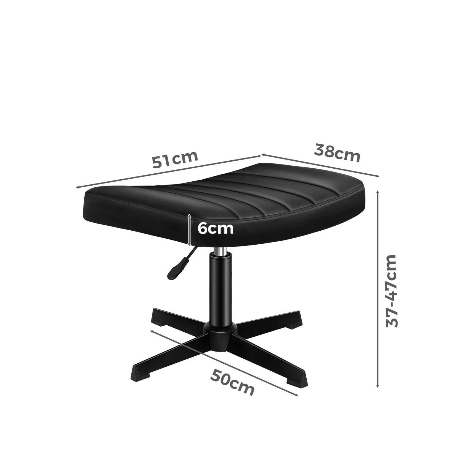 7 Alfordson Office Chair Computer Executive Seat Work Ottoman PU Leather - Black, 7 of 10