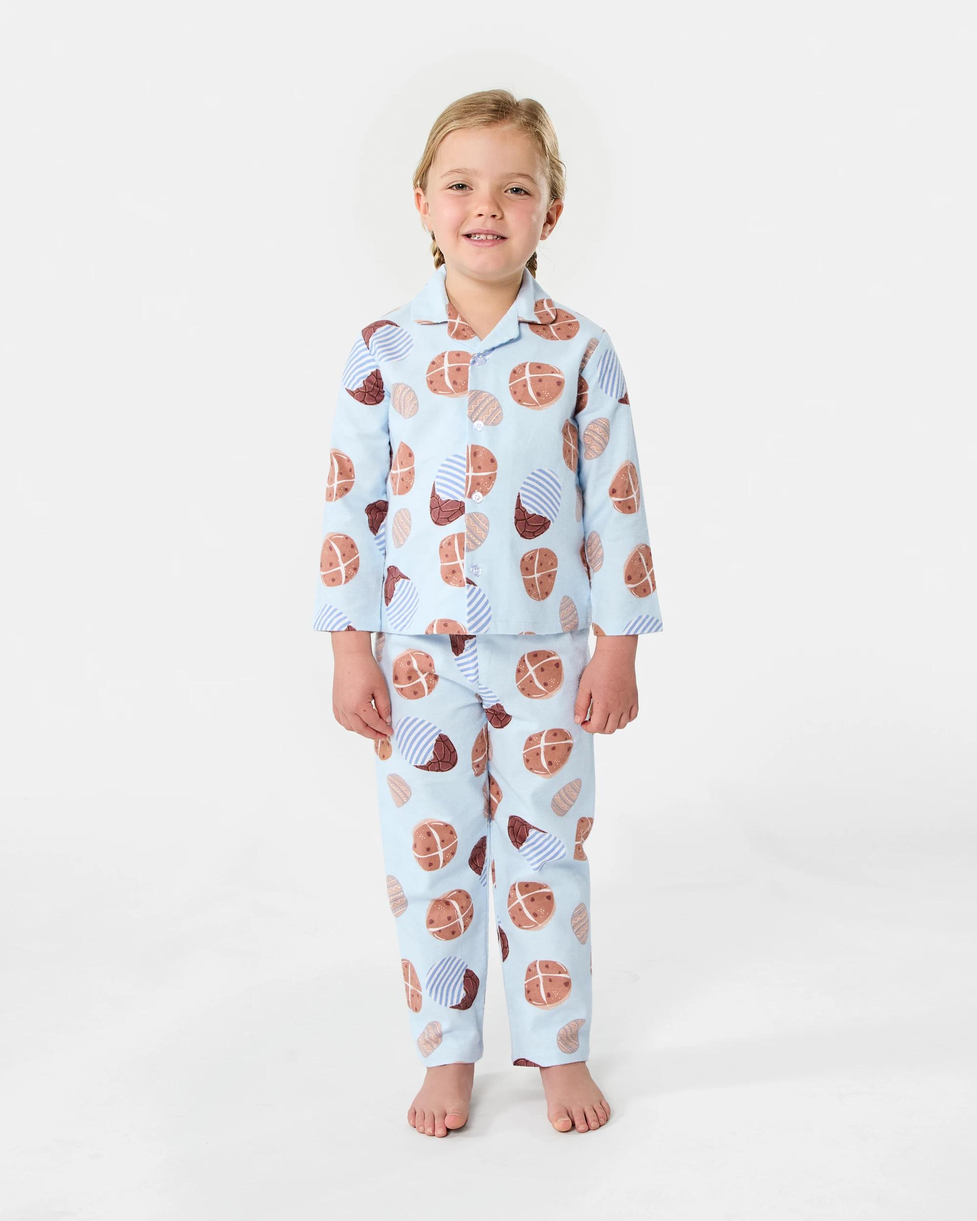 1 Flannel Family Matching Pyjama Set Blu Sweets, 1 of 8