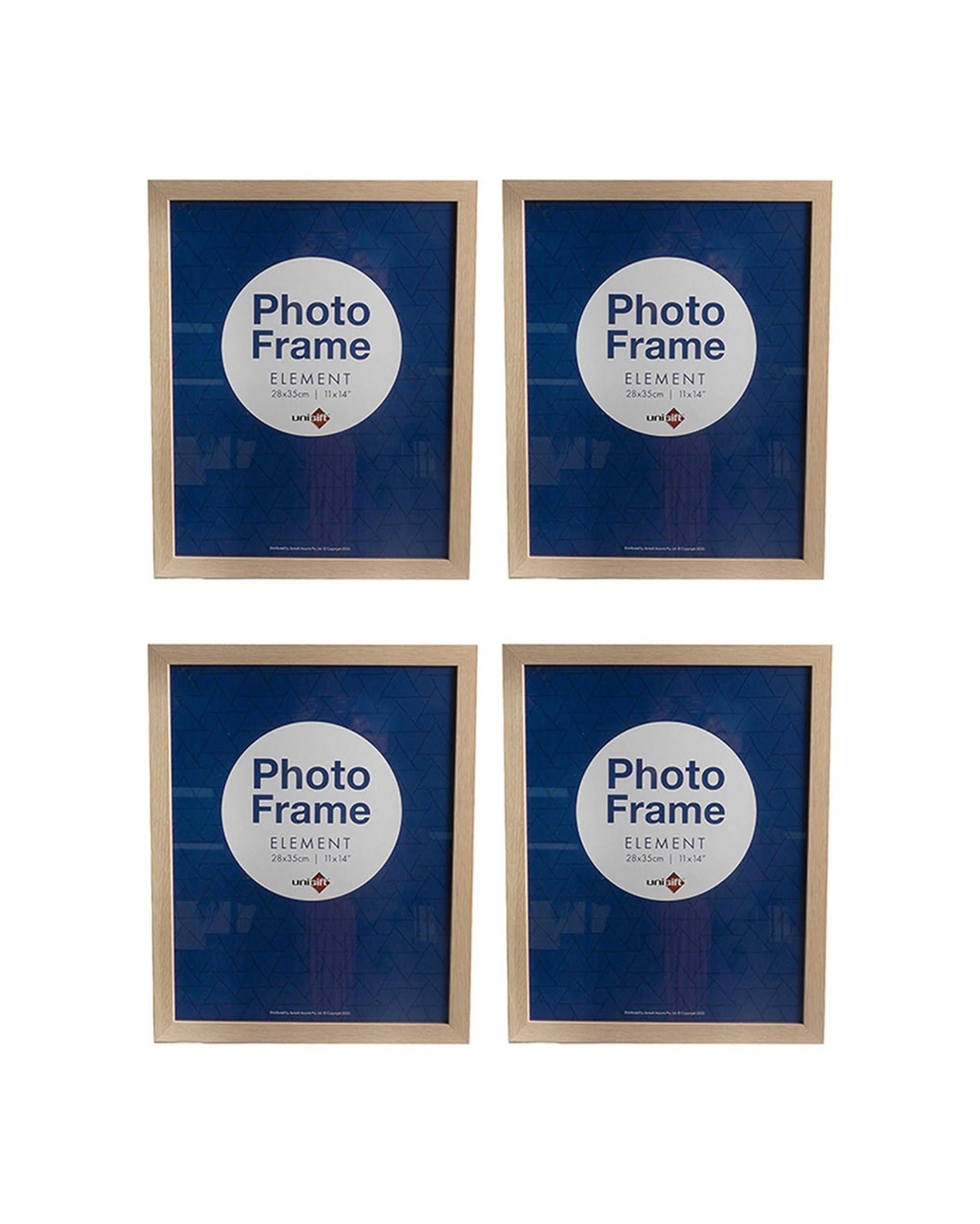 1 Unigift 4pk Element MDF Glass Picture Frame 28x35cm - Multi, 1 of 3