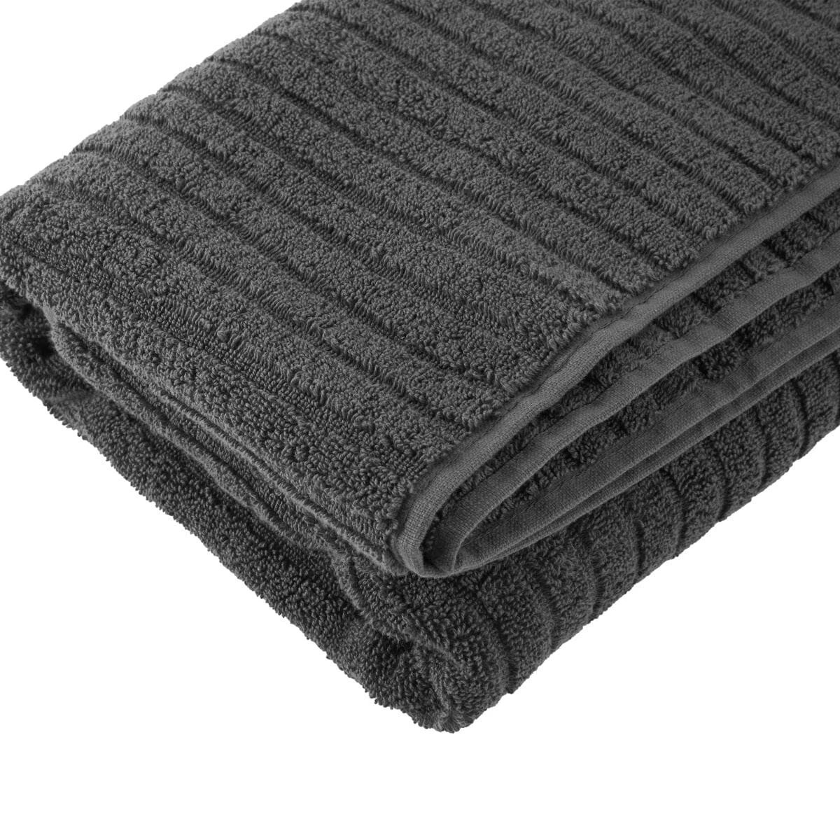 4 Cotton Bath Towel - Grey, 4 of 4