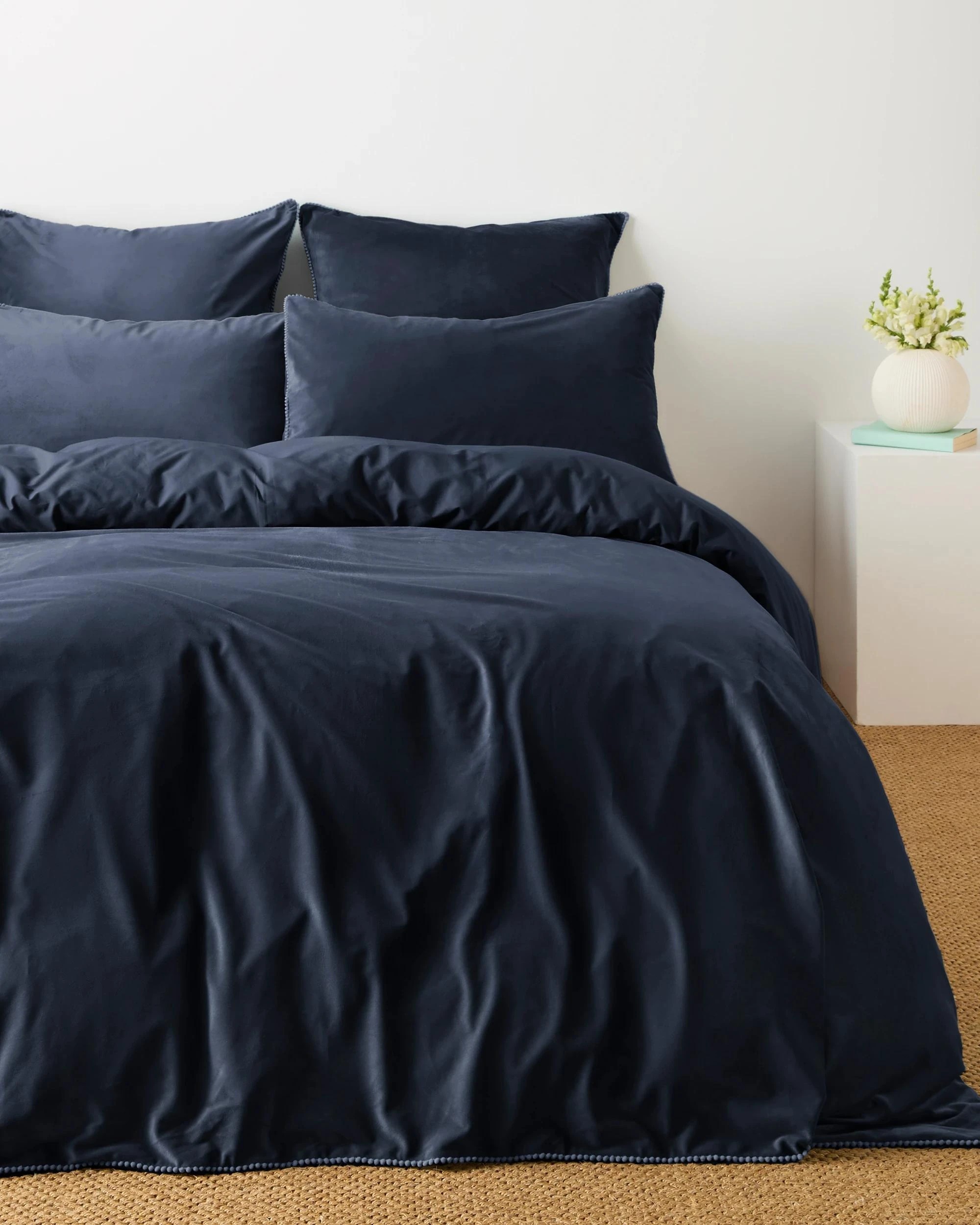 1 Target Lacy Velvet Quilt Cover Set - Super King Bed - Blue, 1 of 2