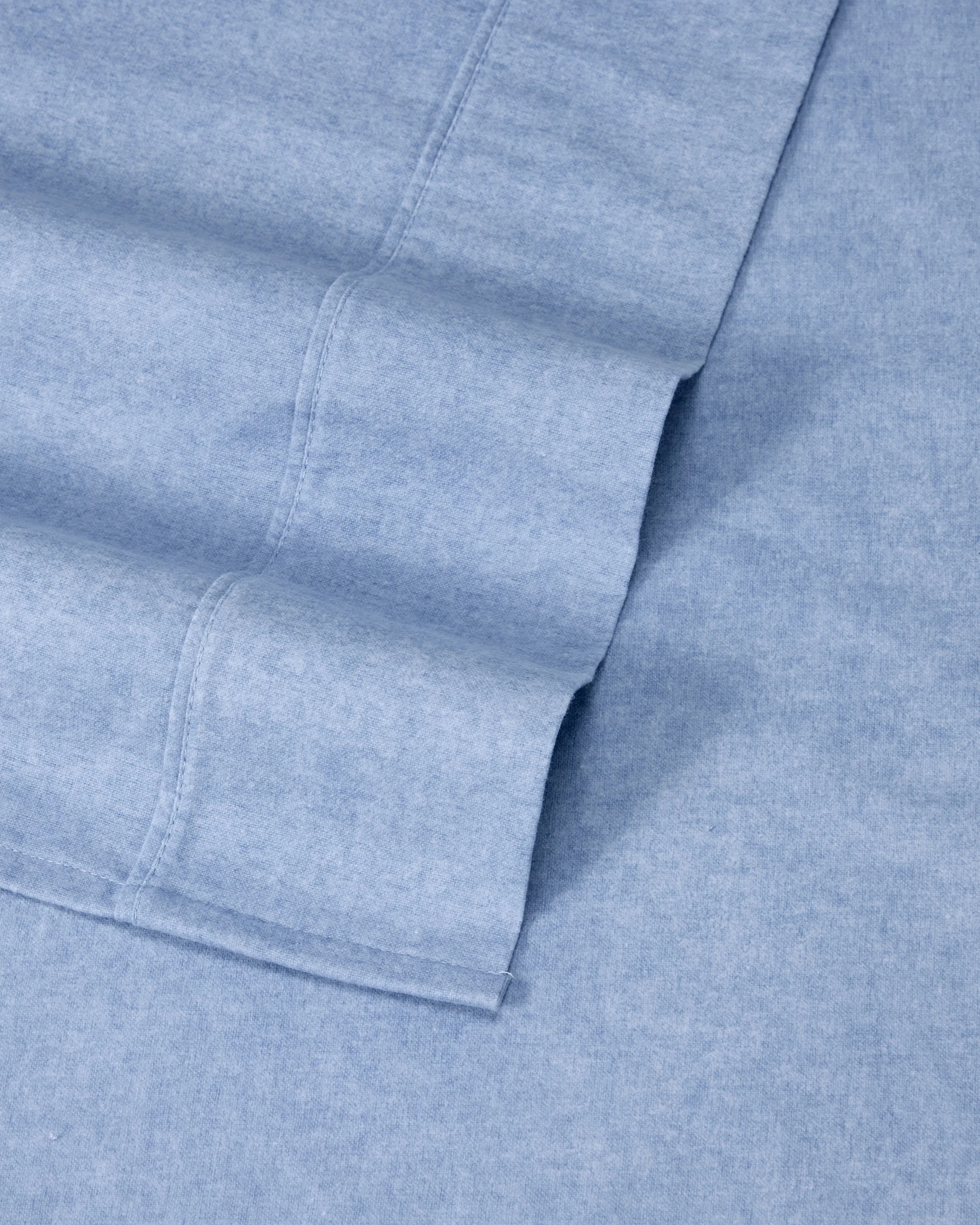 4 Marle Cotton Flannelette Sheet Set - King Bed, Blue, 4 of 7