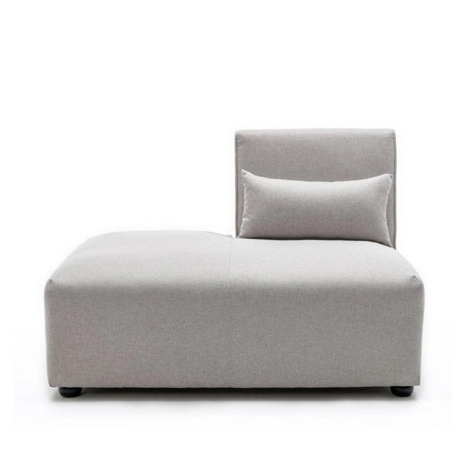 1 Foret 1pc Sofa Modular Extension Lounge Couch Fabric Left Seater Chaise Ottoman Beige, 1 of 6