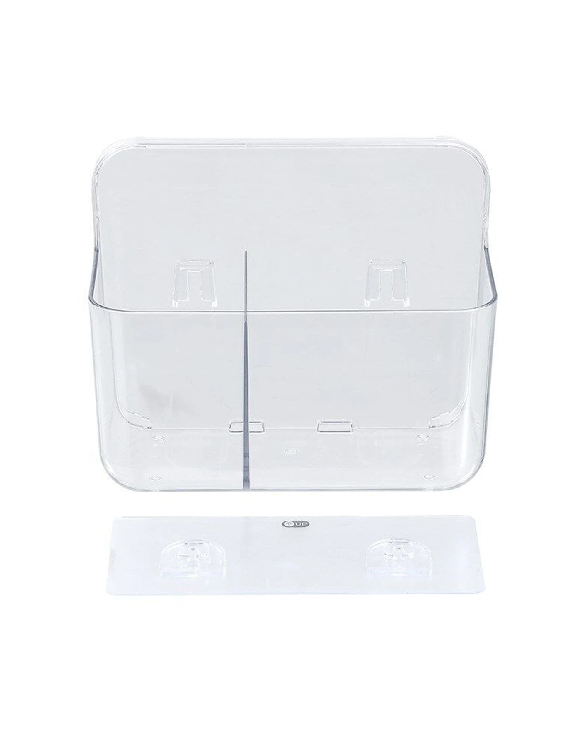 2 Boxsweden 3PK Crystal Bathroom Hanging 2 Section Caddy 17.5x9x14cm - Clear, 2 of 5