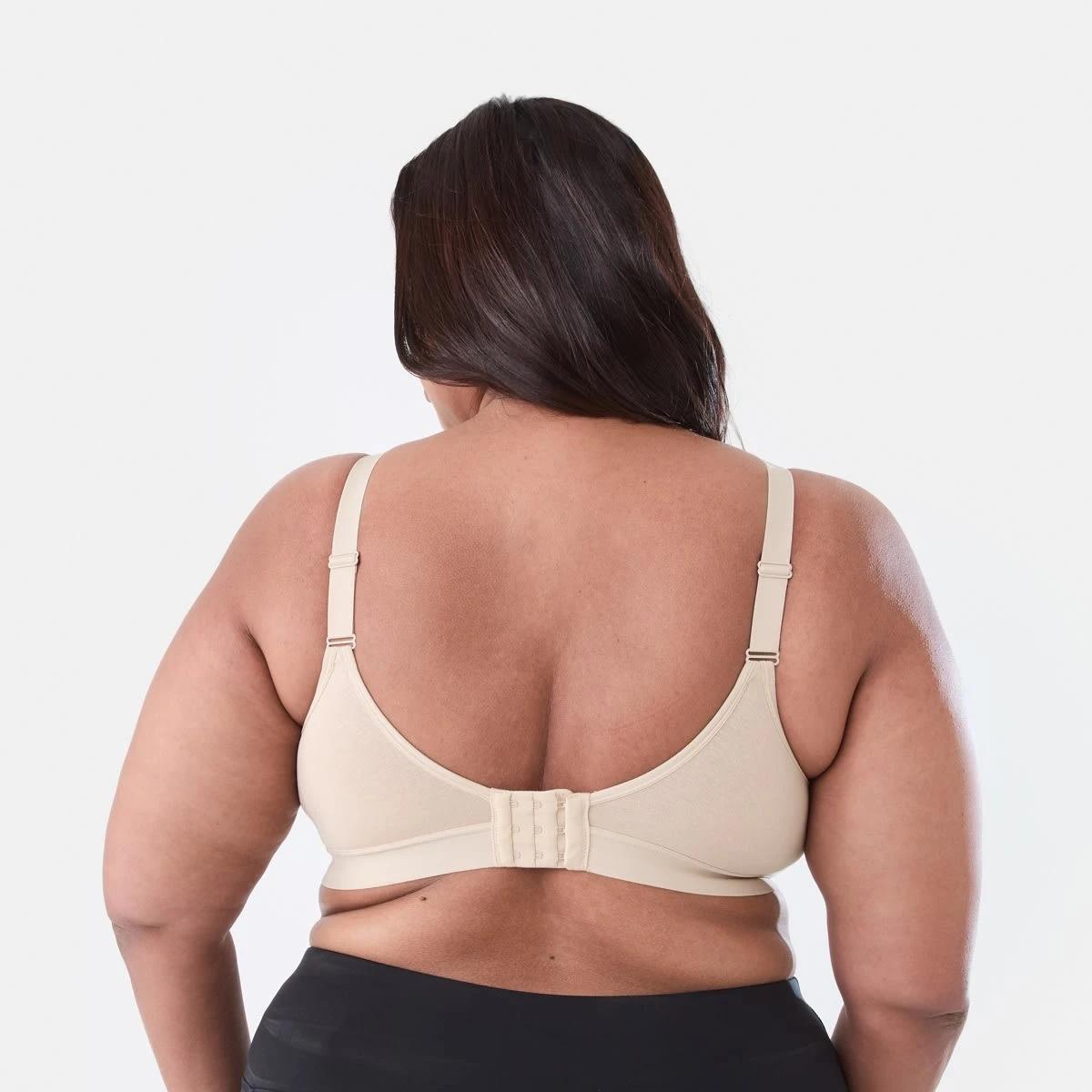5 2 Pack Full Figure Wirefree Soft Cup Bra BEIGE, BLACK, 5 of 8