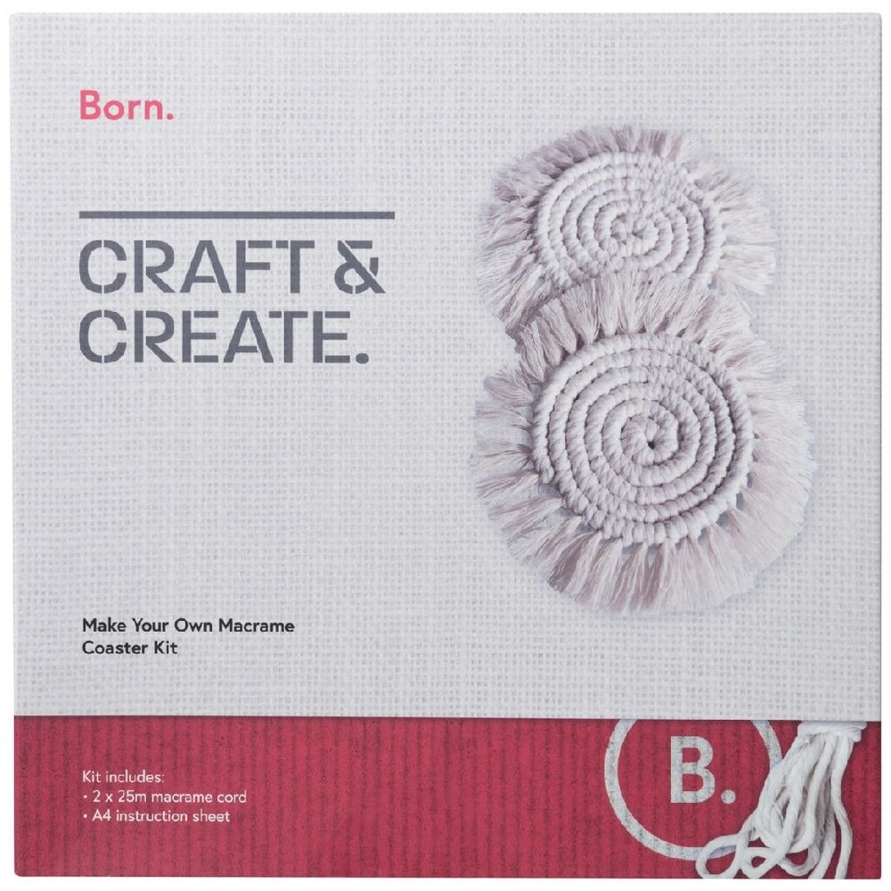 1 Born Macrame Coasters DIY Kit, 1 of 2