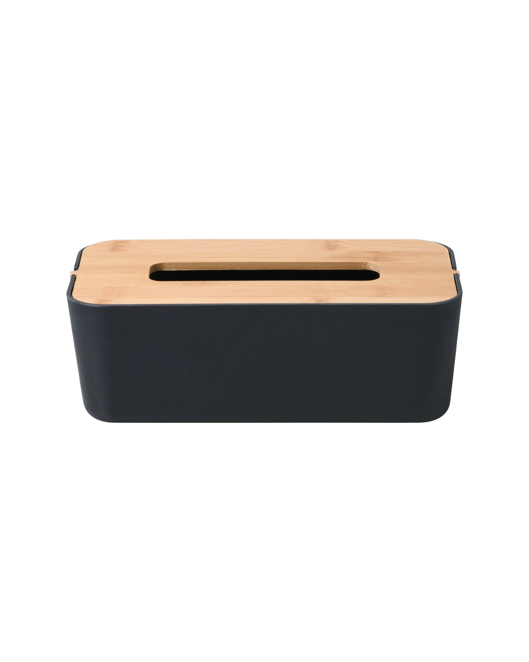 1 Takara Takae Natural Bamboo Tissue Box Large - Black, 1 of 7