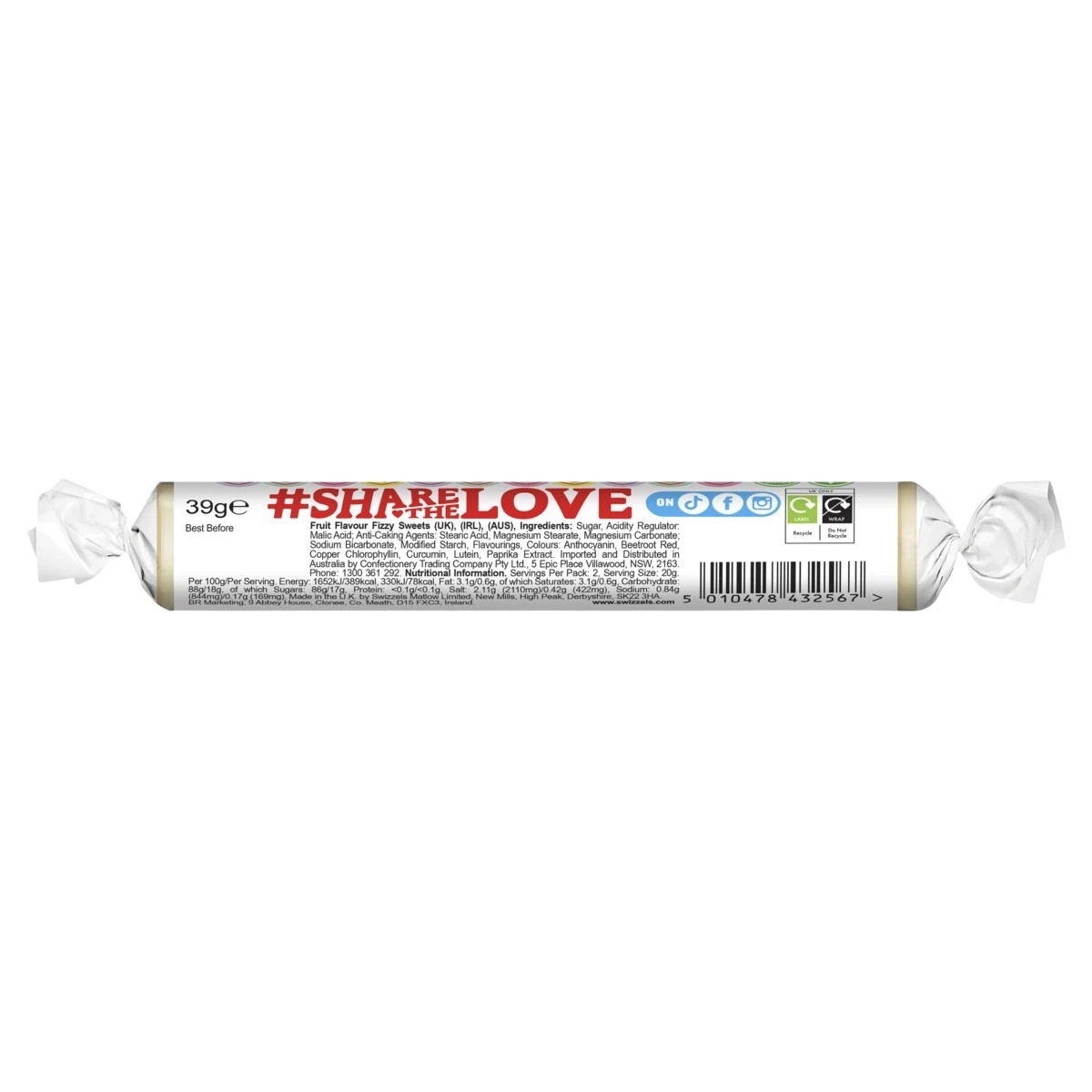 2 Swizzels Giant Love Hearts 39g, 2 of 2