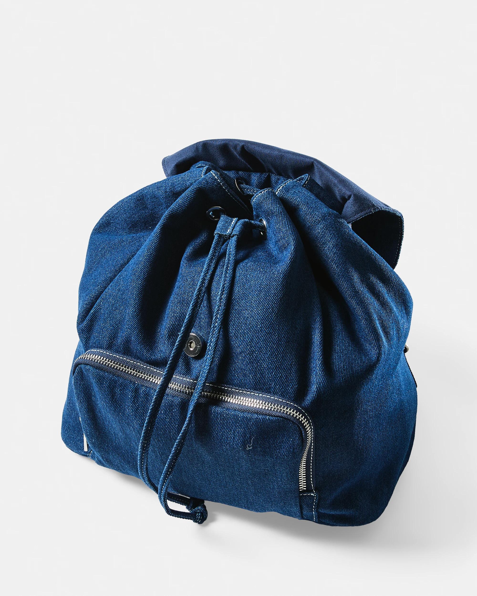4 Casual Pocket Backpack Mid Denim, 4 of 5