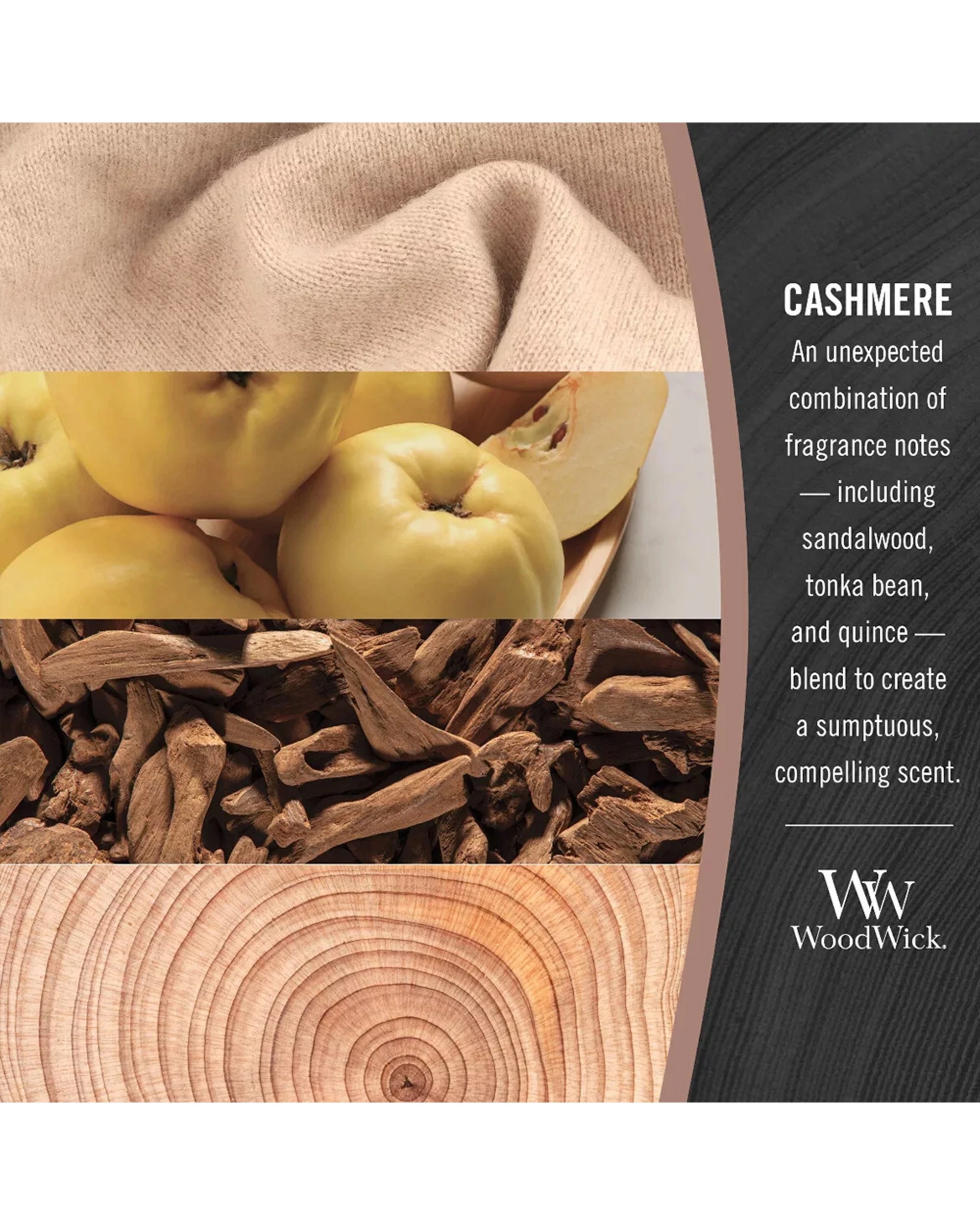 3 Woodwick Scented Soy Wax Candle Tonka & Almond Milk Scented Home Fragrance Large - Beige, 3 of 3