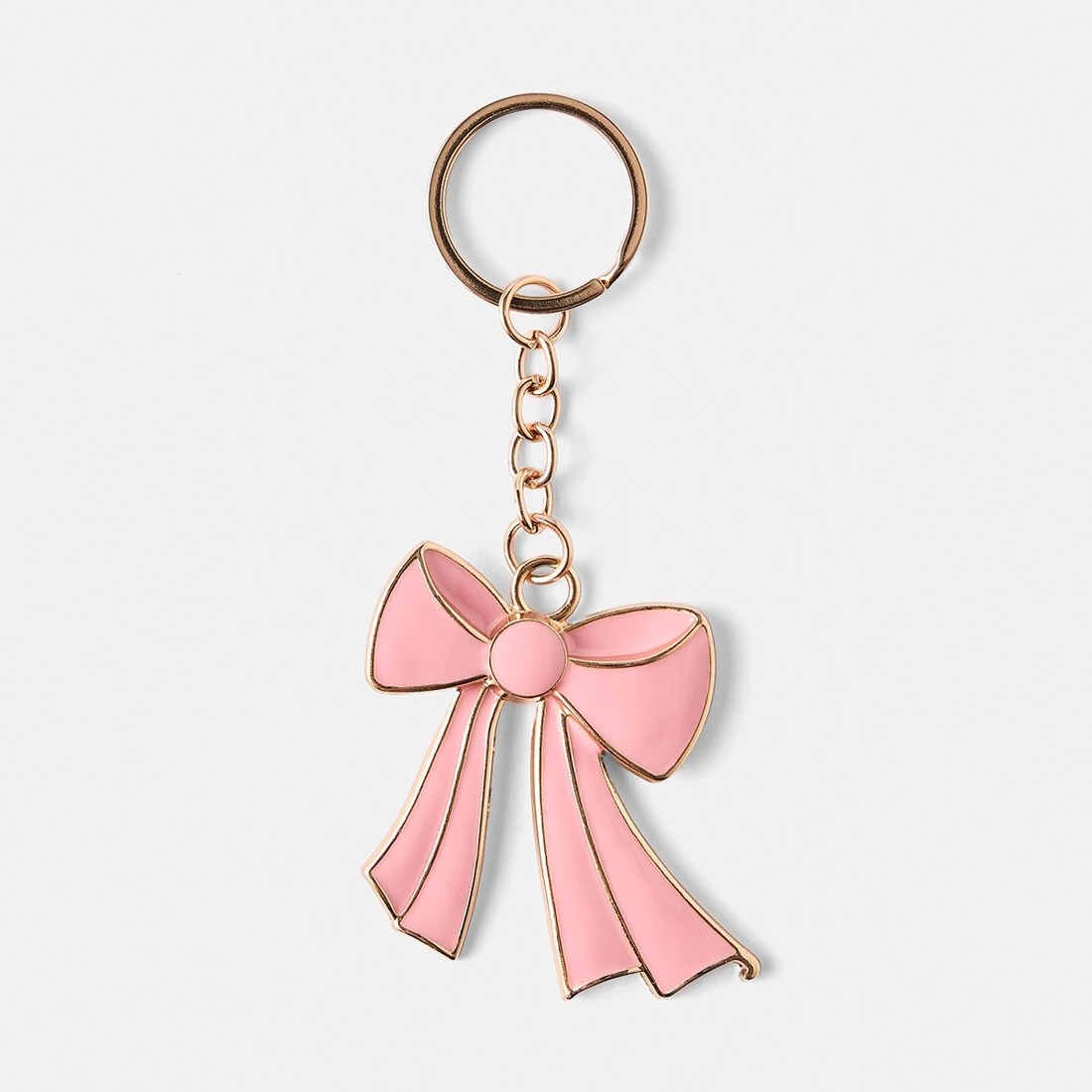 3 Bow Keyring - Gold Tone and Pink, 3 of 3