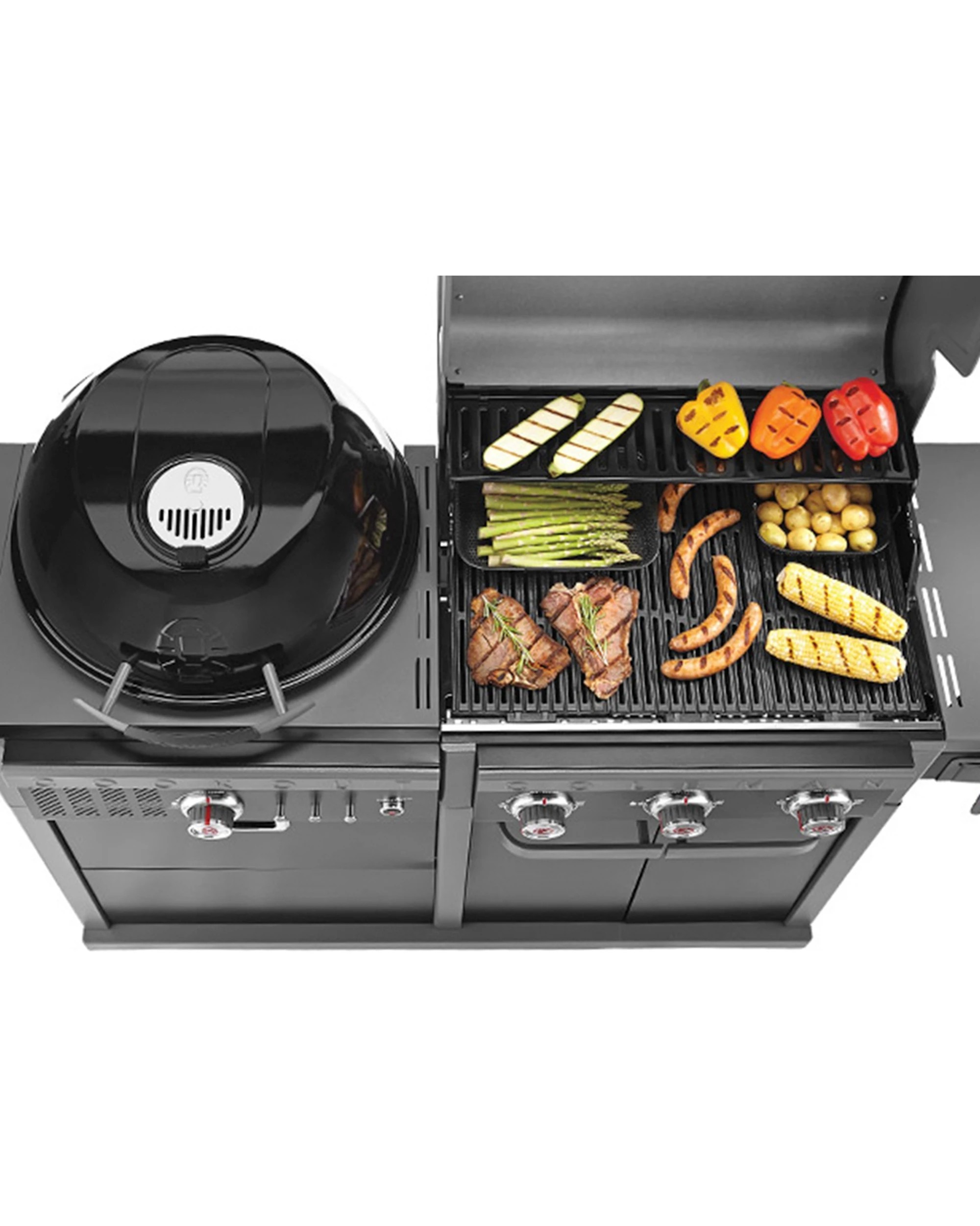 4 Coleman Revolution Dual Fuel Gas & Charcoal BBQ Gloss Revdfbgl - Black, 4 of 9