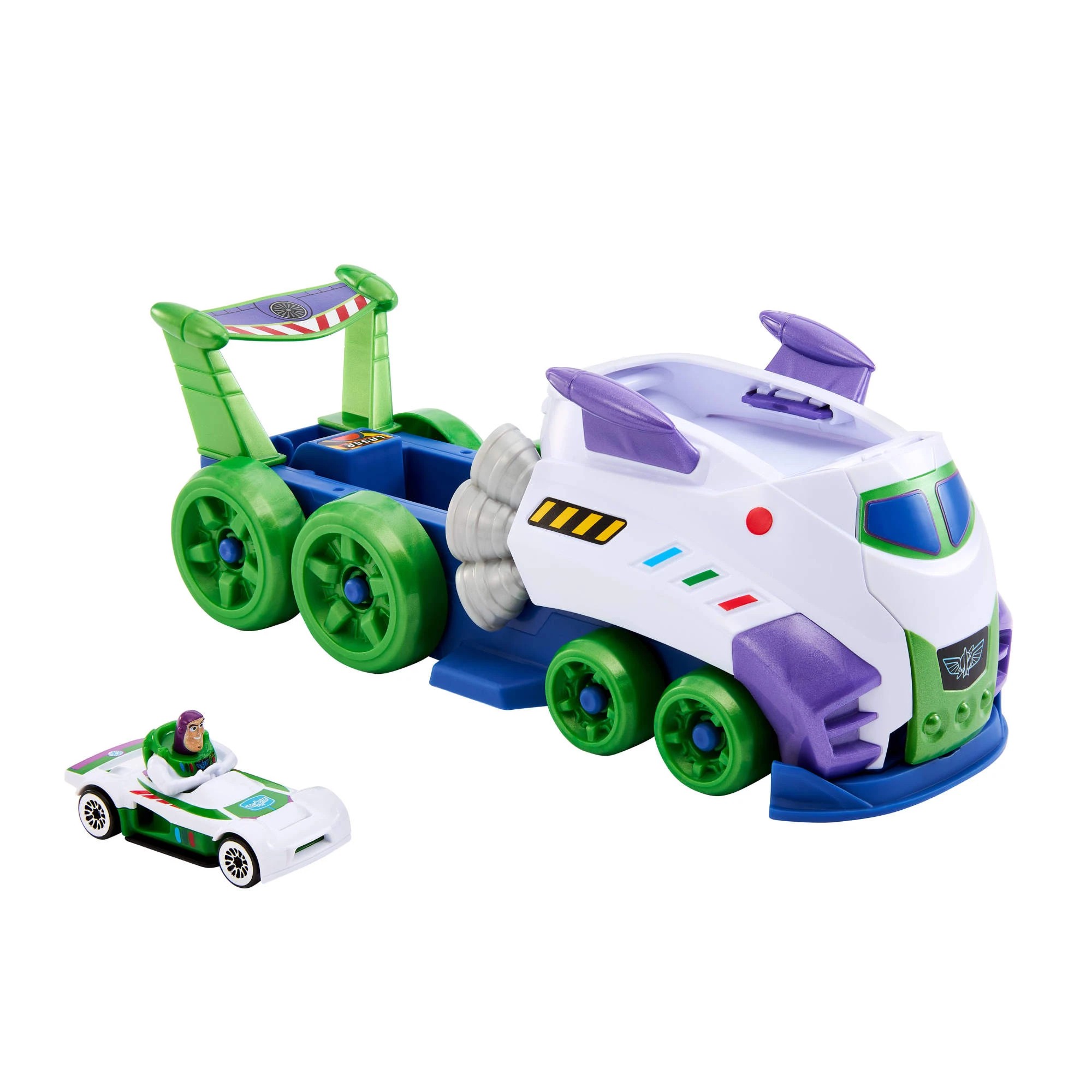 3 Hot Wheels Superstar Speeders Disney and Pixar Hi-Tech Buzz Lightyear Launcher & Die-Cast Vehicle, 3 of 3