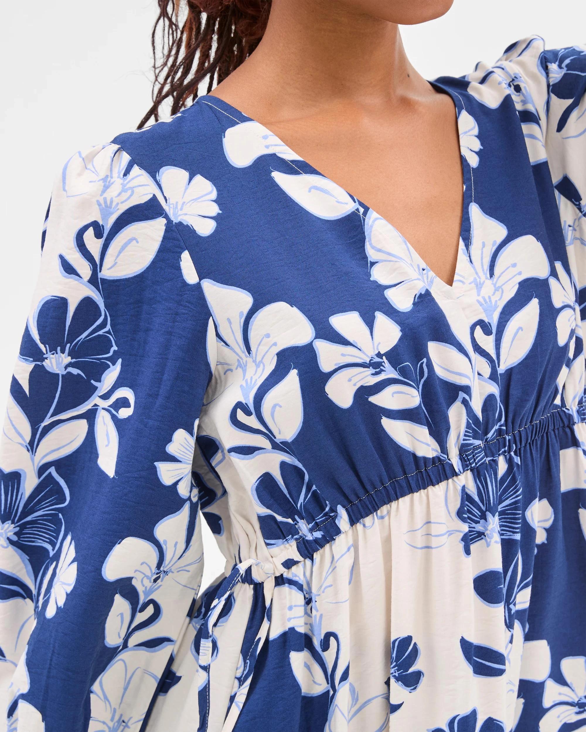 5 Target Petites Petites Long Sleeve Mini Dress FLORAL PRINT, 5 of 6