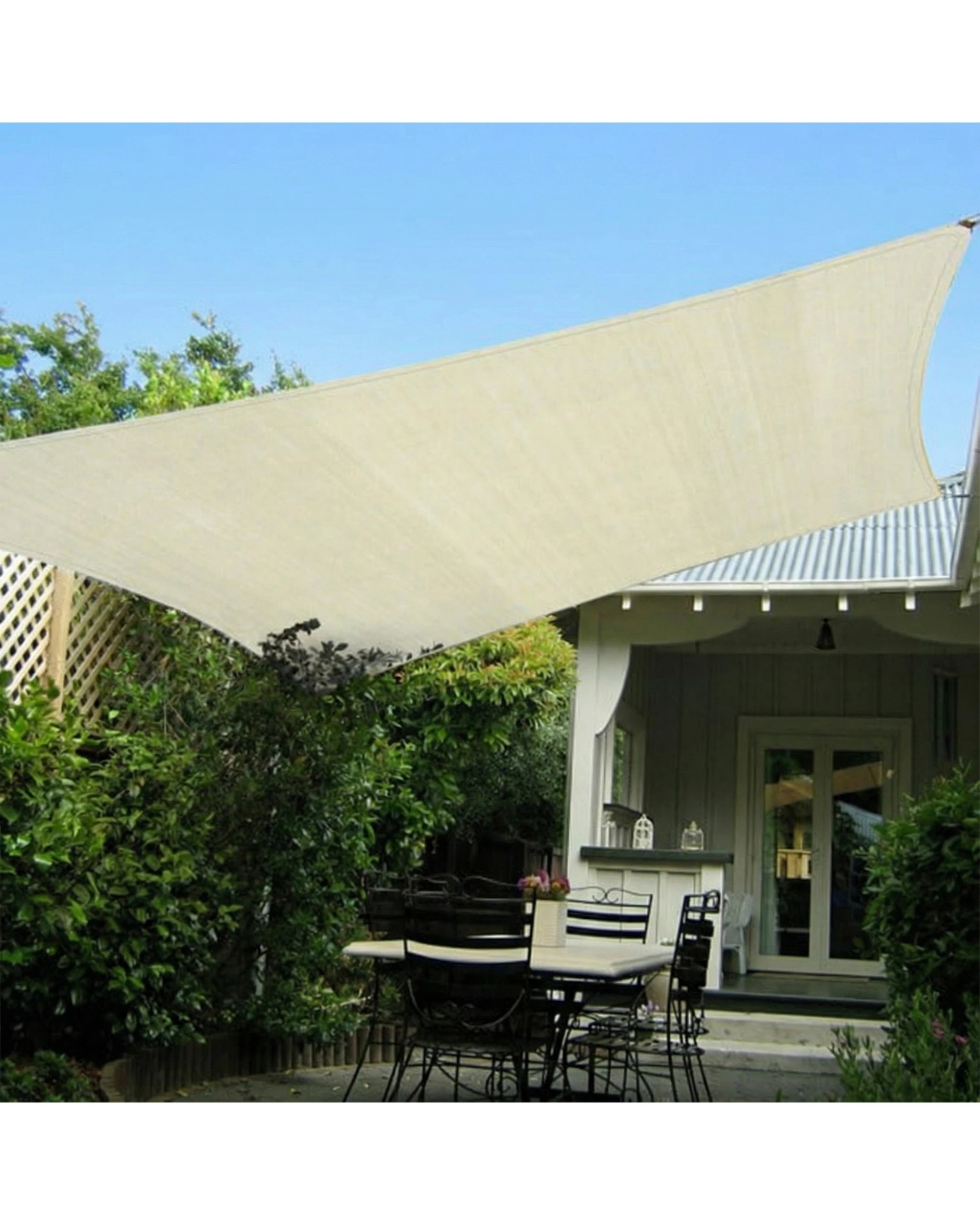 2 Wallaroo 4m x 6m Waterproof 160GSM Outdoor Sun Shade Sail Canopy Rectangle - Yellow, 2 of 5