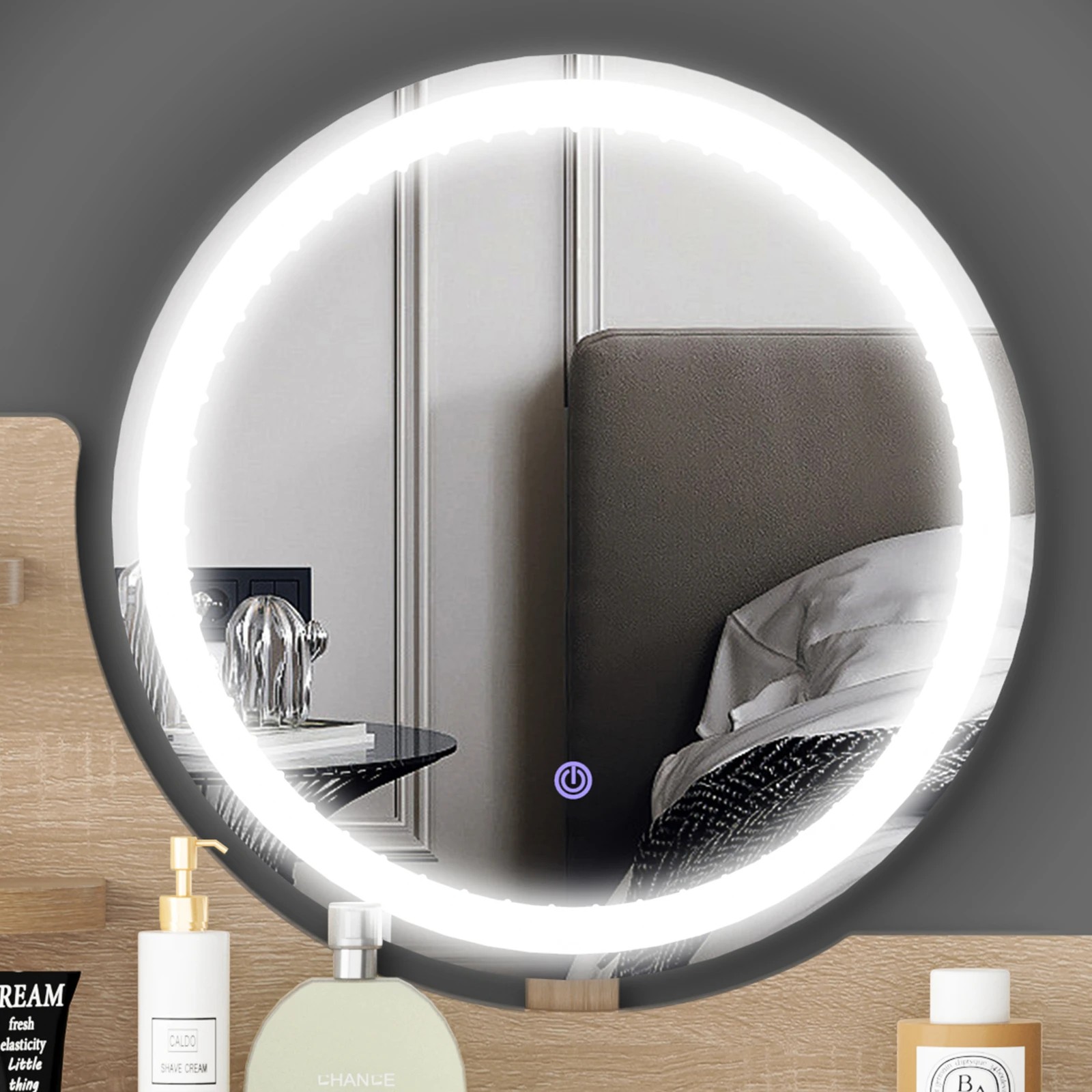 7 Alfordson Dressing Table Stool Set Makeup Mirror Vanity LED Light - Natural, 7 of 10