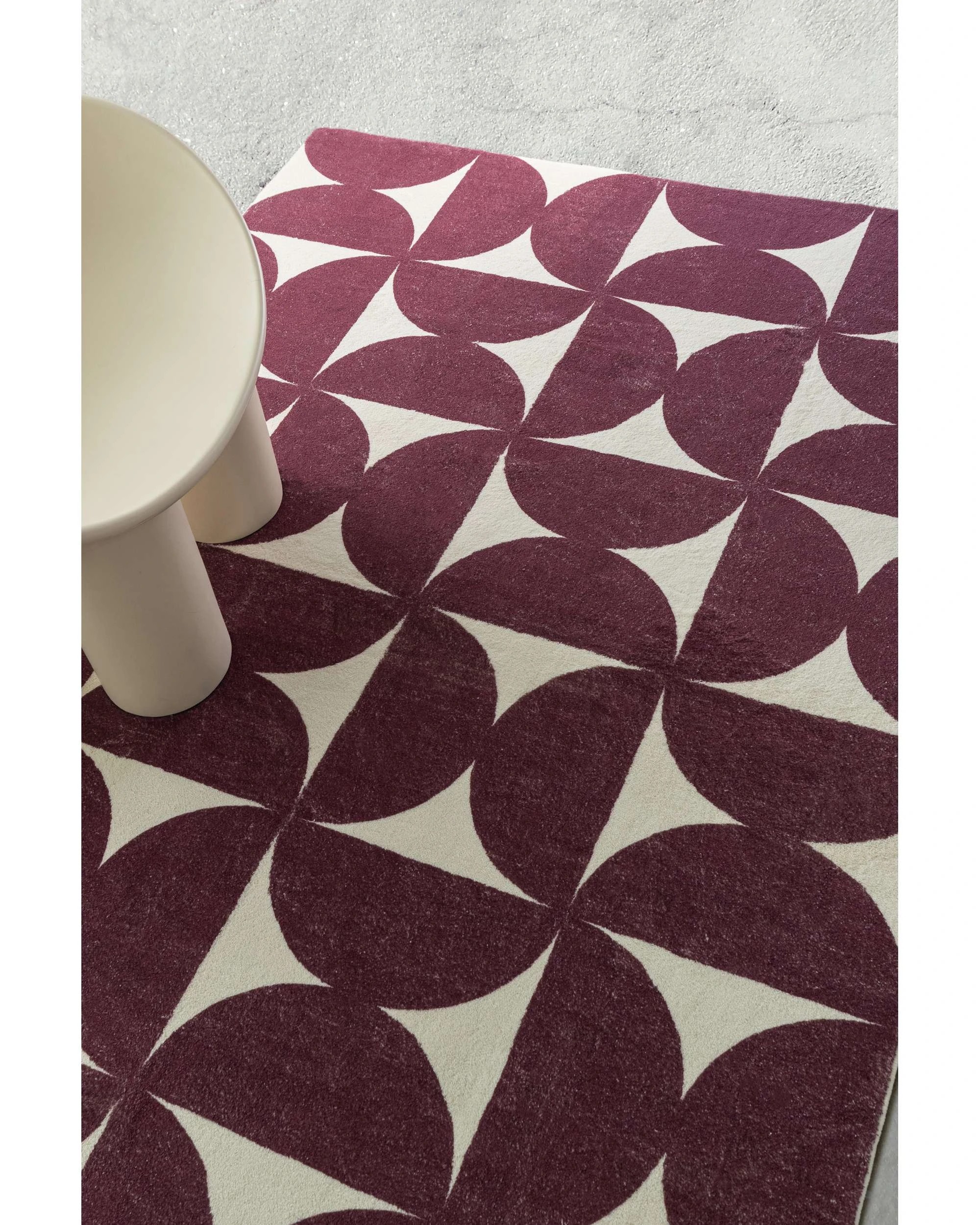 3 Loopsie Hidcote Geometric Washable Rug-330cm x 240cm - Burgundy, 3 of 7