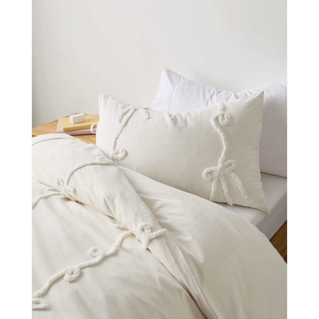 2 Target Bonnie Bows Textured Quilt Cover Set
 - King Bed
 - White, 2 of 4