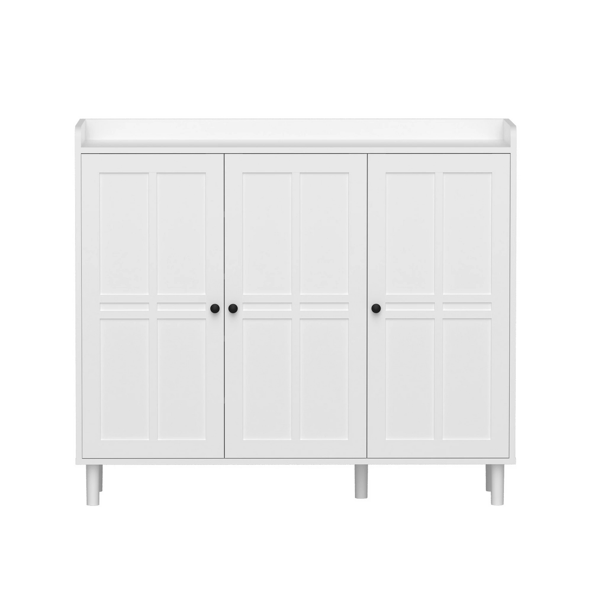 3 Artiss Shoe Rack Cabinet Storage Cupboard Adjustable Shelf - White, 3 of 10