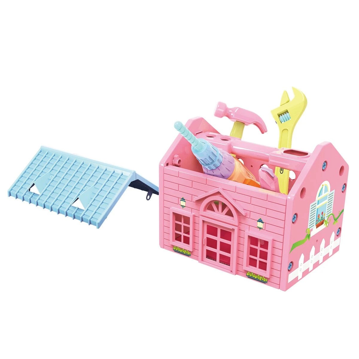 4 AUSWAY Childrens Toolkit 80pcs Construction Toys Tool Set, 4 of 4