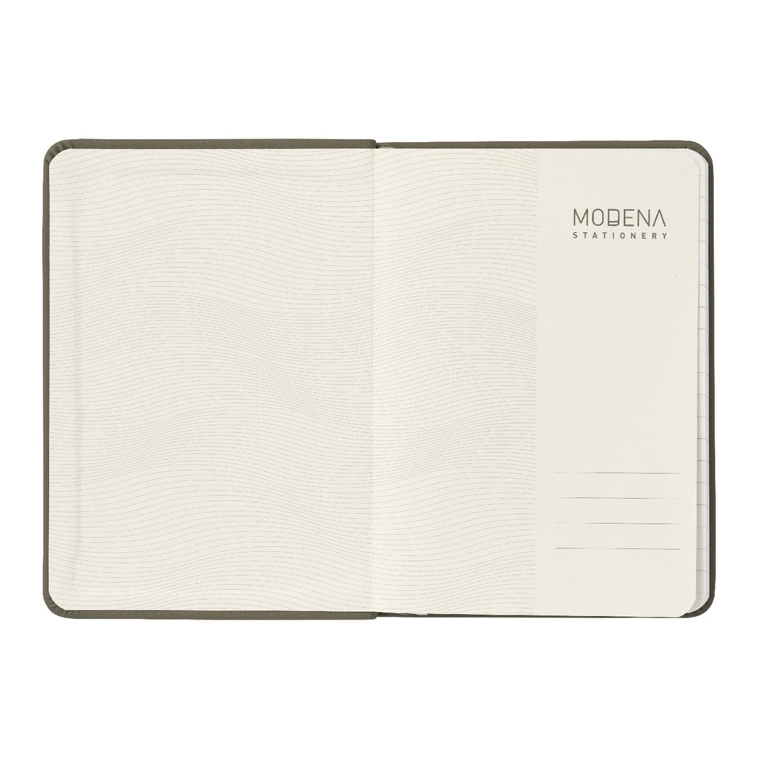 3 Modena A6 PU Ruled Notebook Olive, 3 of 5