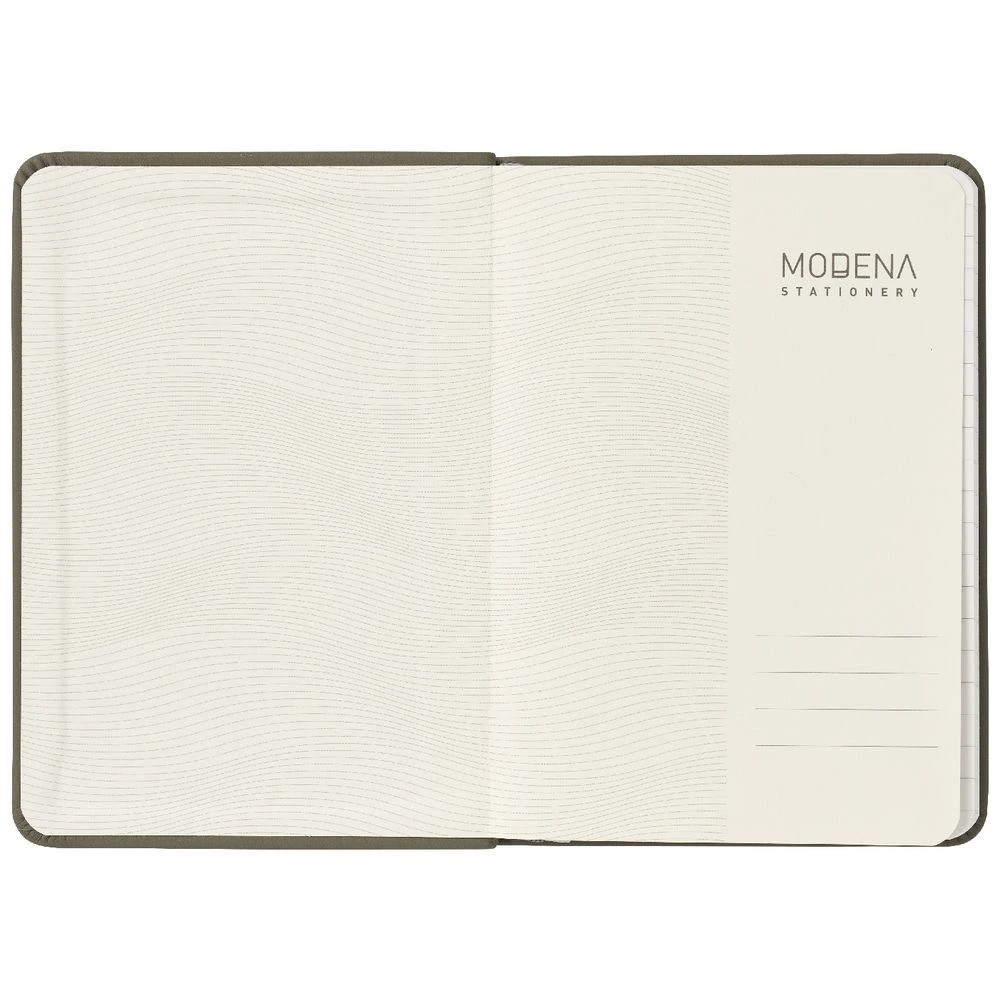 3 Modena A6 PU Ruled Notebook Olive, 3 of 5