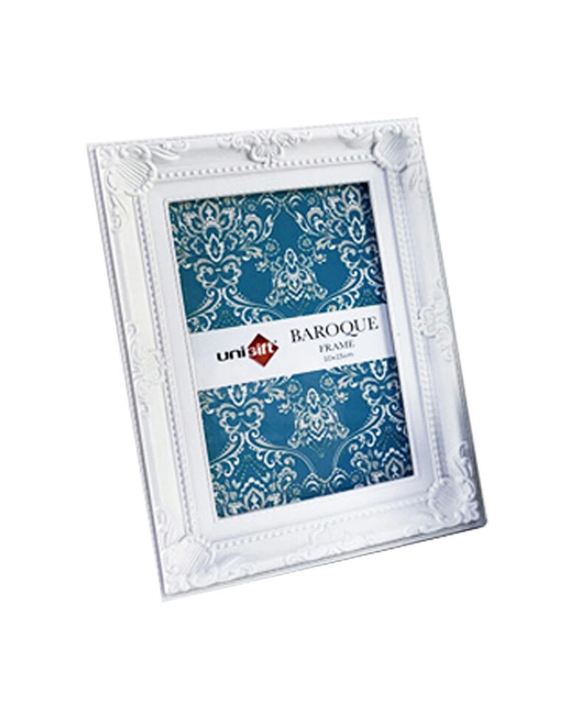 2 Unigift 6pc Baroque Photo Frame Picture Holder 10x15cm Pack - White, 2 of 2