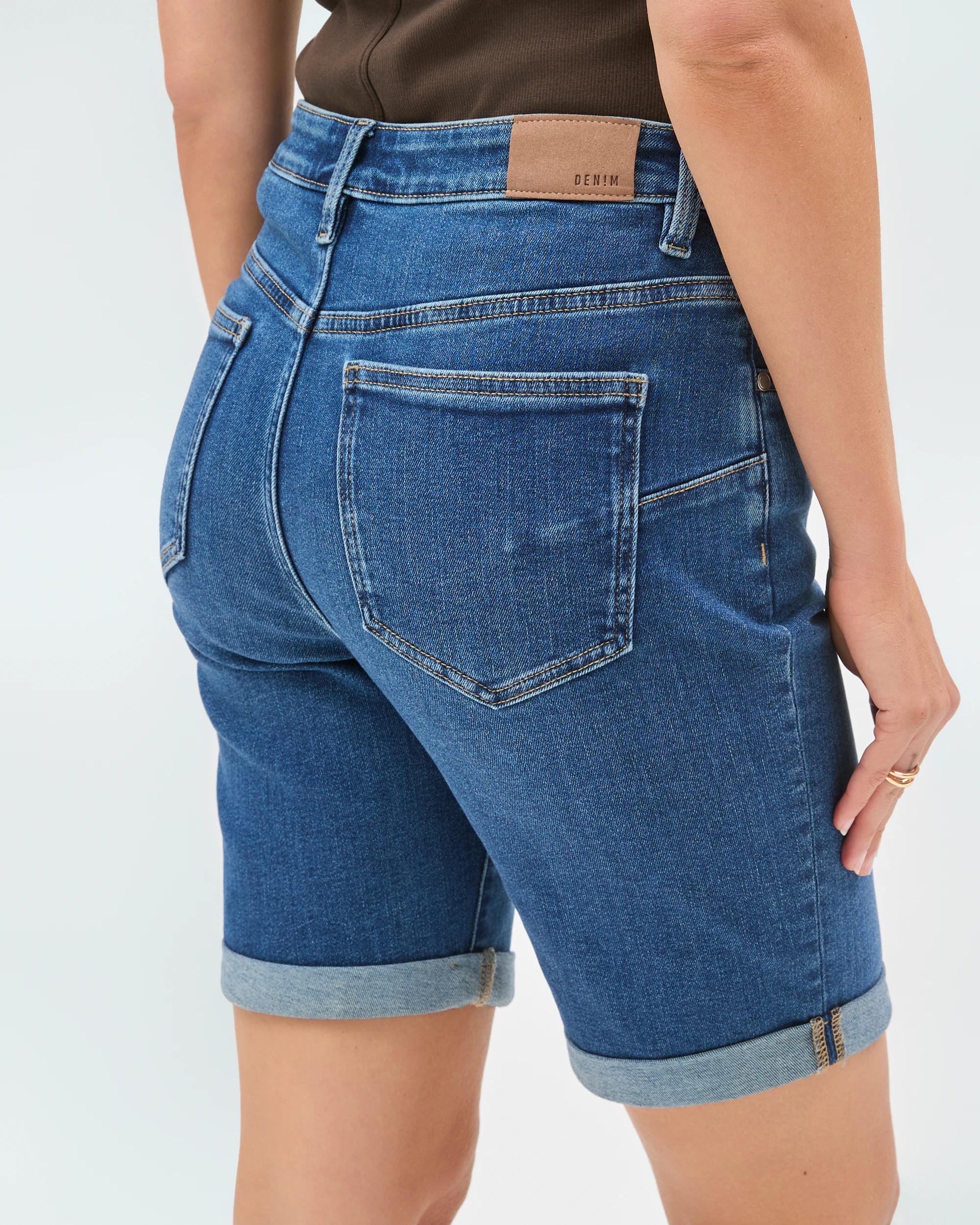 6 Target Denim Shape Your Body Bermuda Denim Shorts DARK WORN, 6 of 7