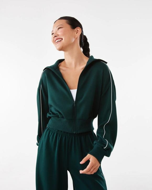 Active Womens Interlock Zip Long Sleeve Jumper