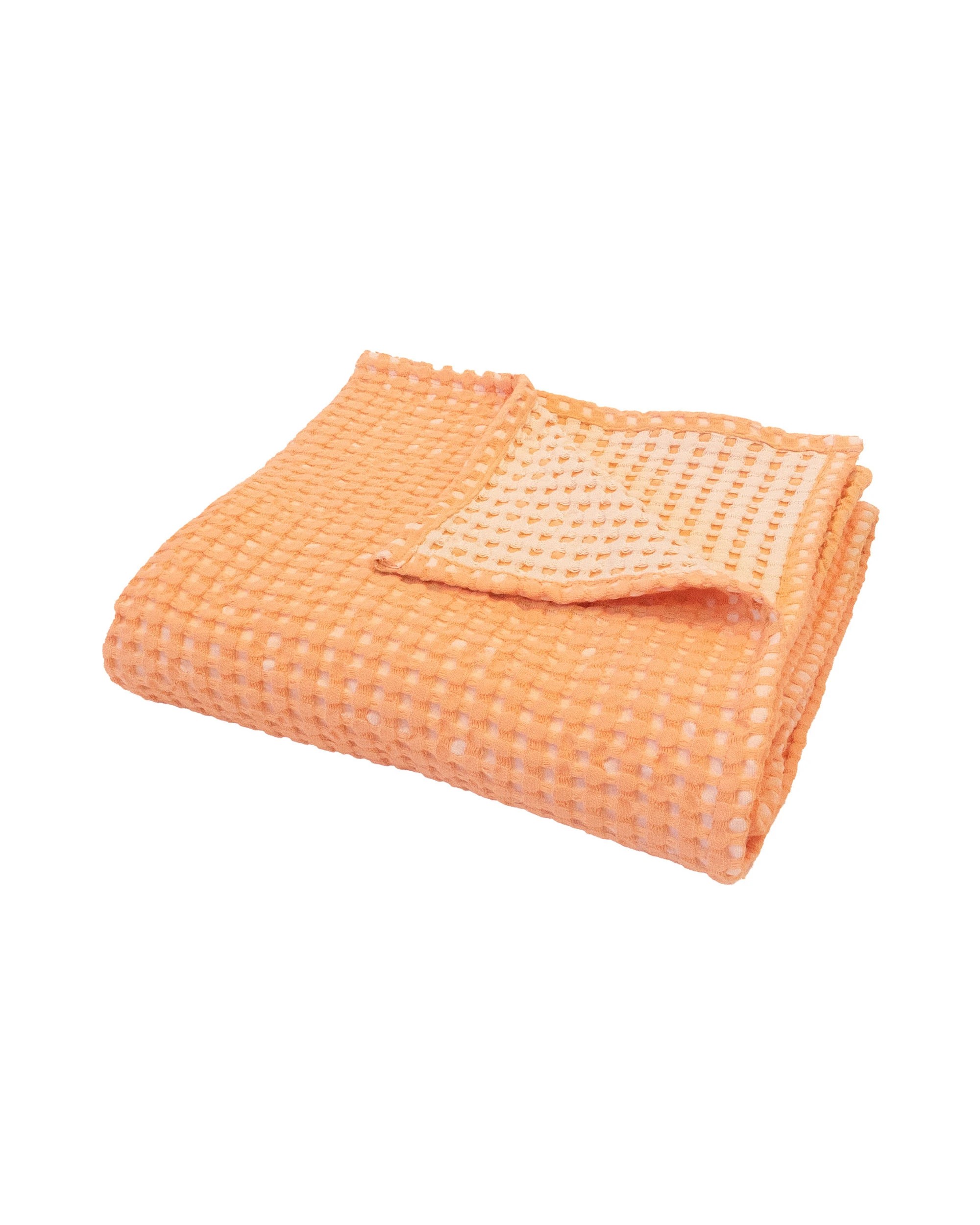 5 Bambury Dora Cotton Waffle Textured Throw Peach - Orange, 5 of 6