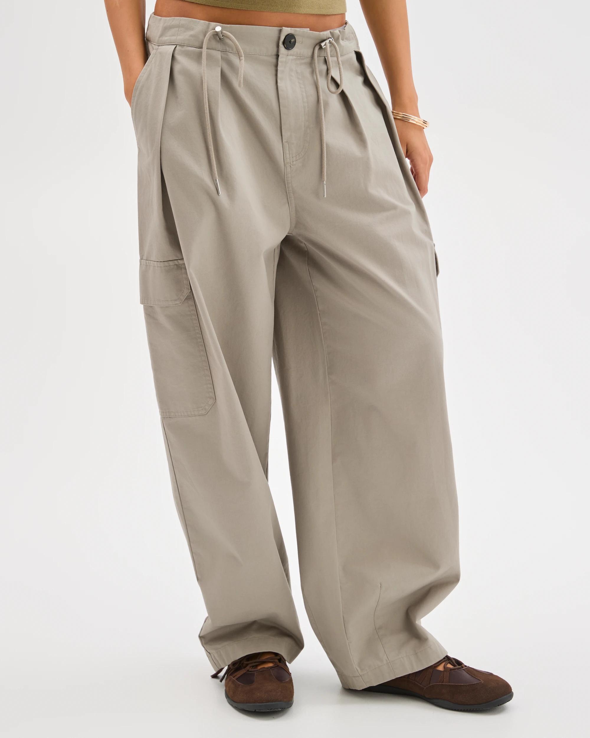 4 Lily Loves Australian Cotton Contrast Pocket Cargo Pants CHAMOIS TAN, 4 of 7