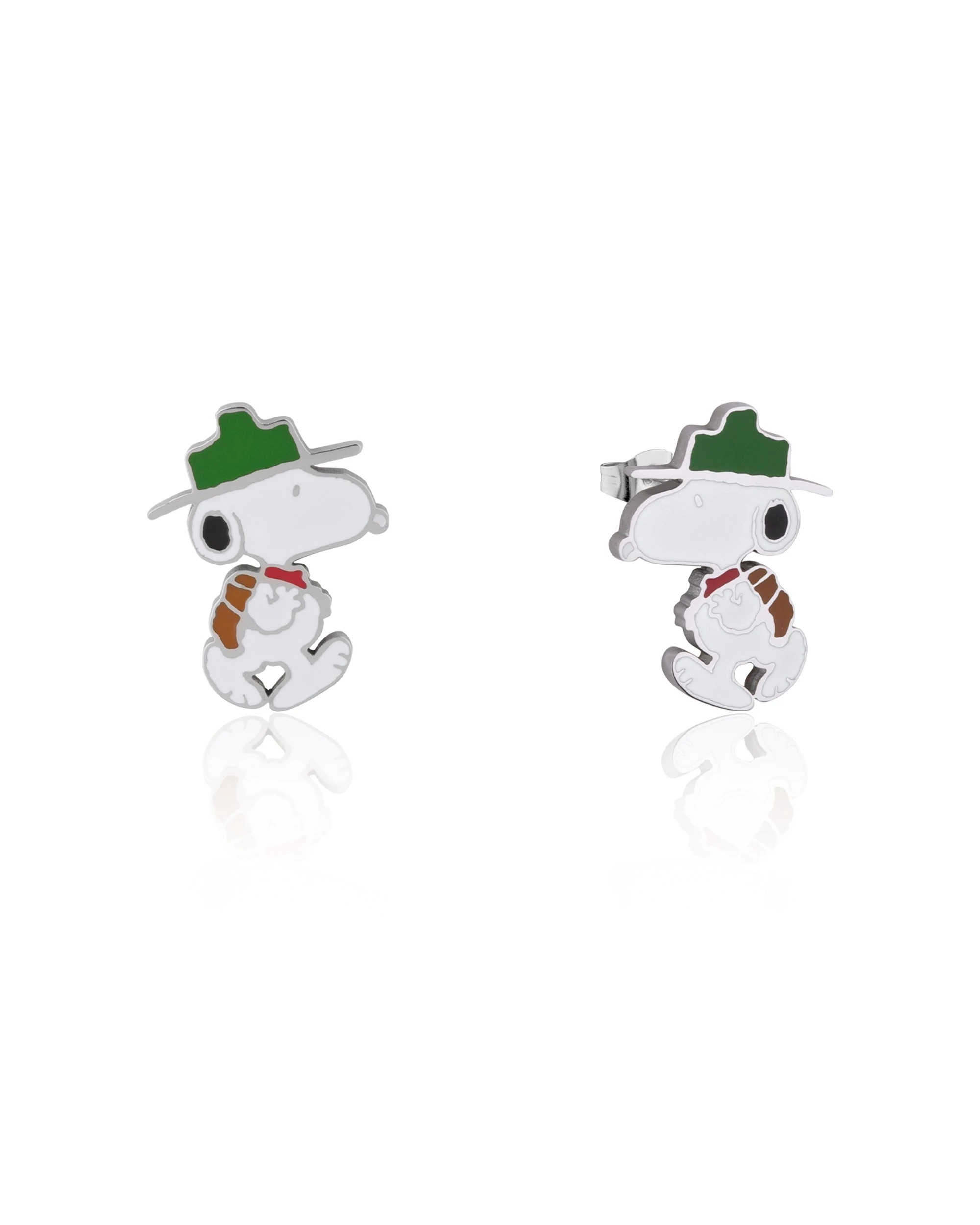 2 Couture Kingdom Peanuts Snoopy Beagle Scout Stud Earrings & Necklace Jewellery Set - Silver, 2 of 4