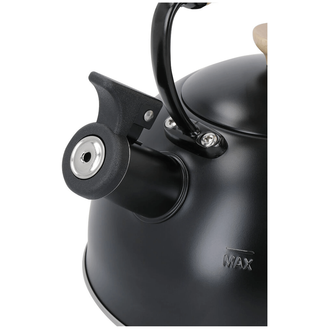 3 LA CAFETIERE Stovetop Whistling Tea Kettle 1.6L Stainless Steel Beechwood, 3 of 9